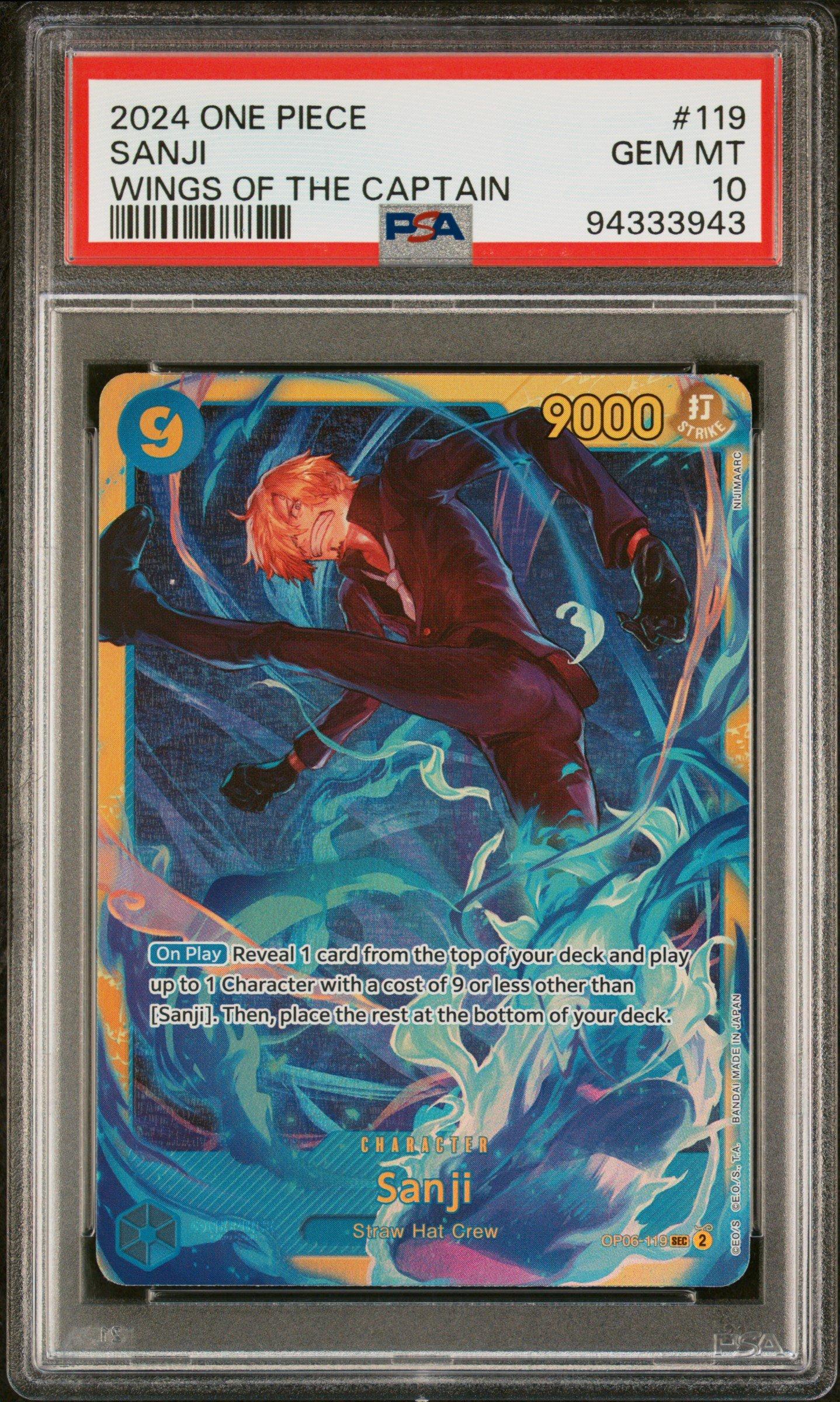 2024 One Piece Wings Of The Captain 119 Sanji PSA 10 GameStop
