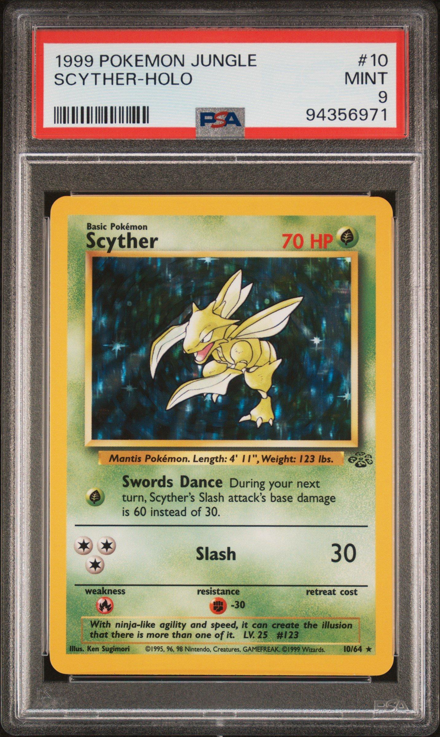 森　レア　PSA10 1999 Pokemon Jungle 10 Scyther-holo PSA 9 Graded Card | GameStop