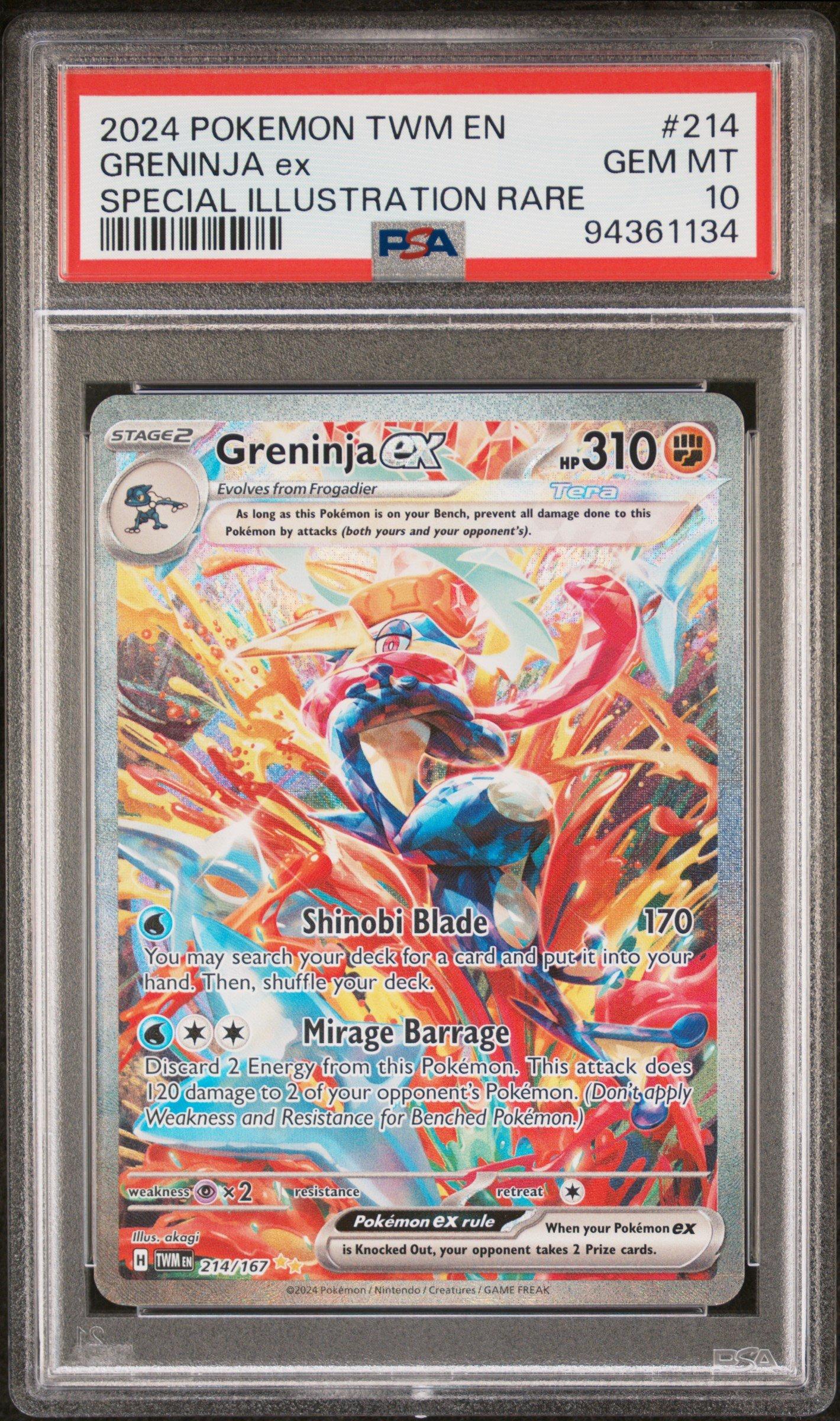 2024 Pokemon Twm En-twilight Masquerade 214 Greninja Ex Special