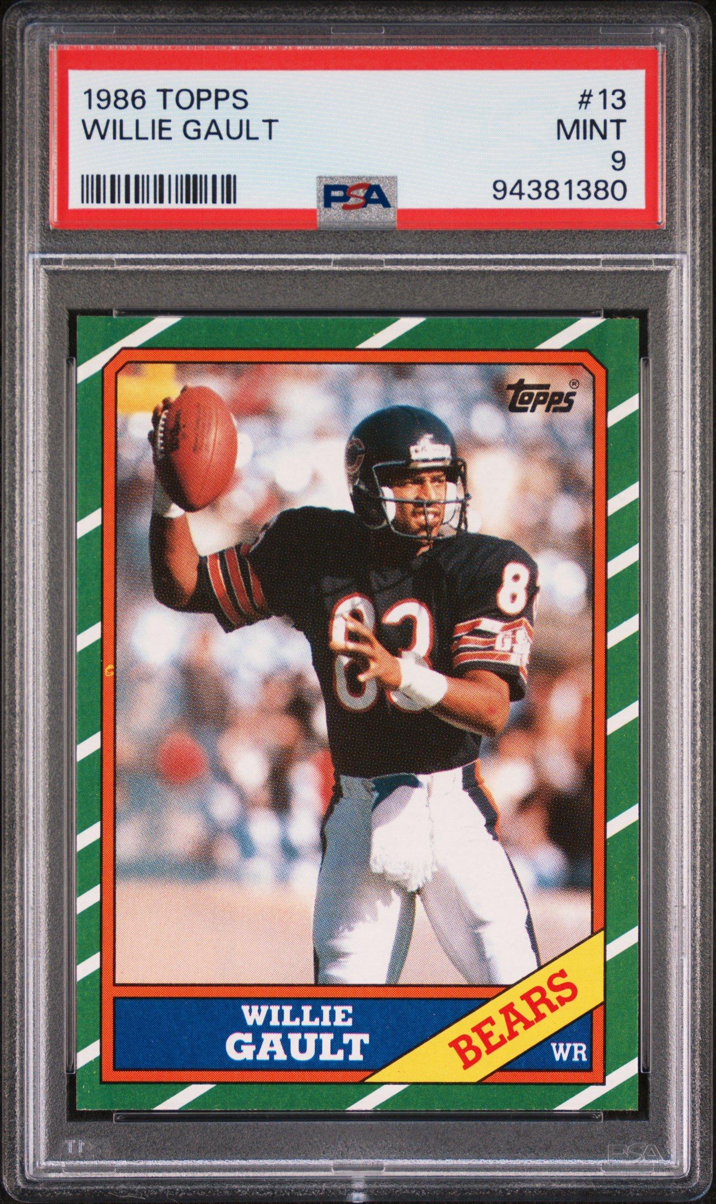 1986 Topps 13 Willie Gault PSA 9