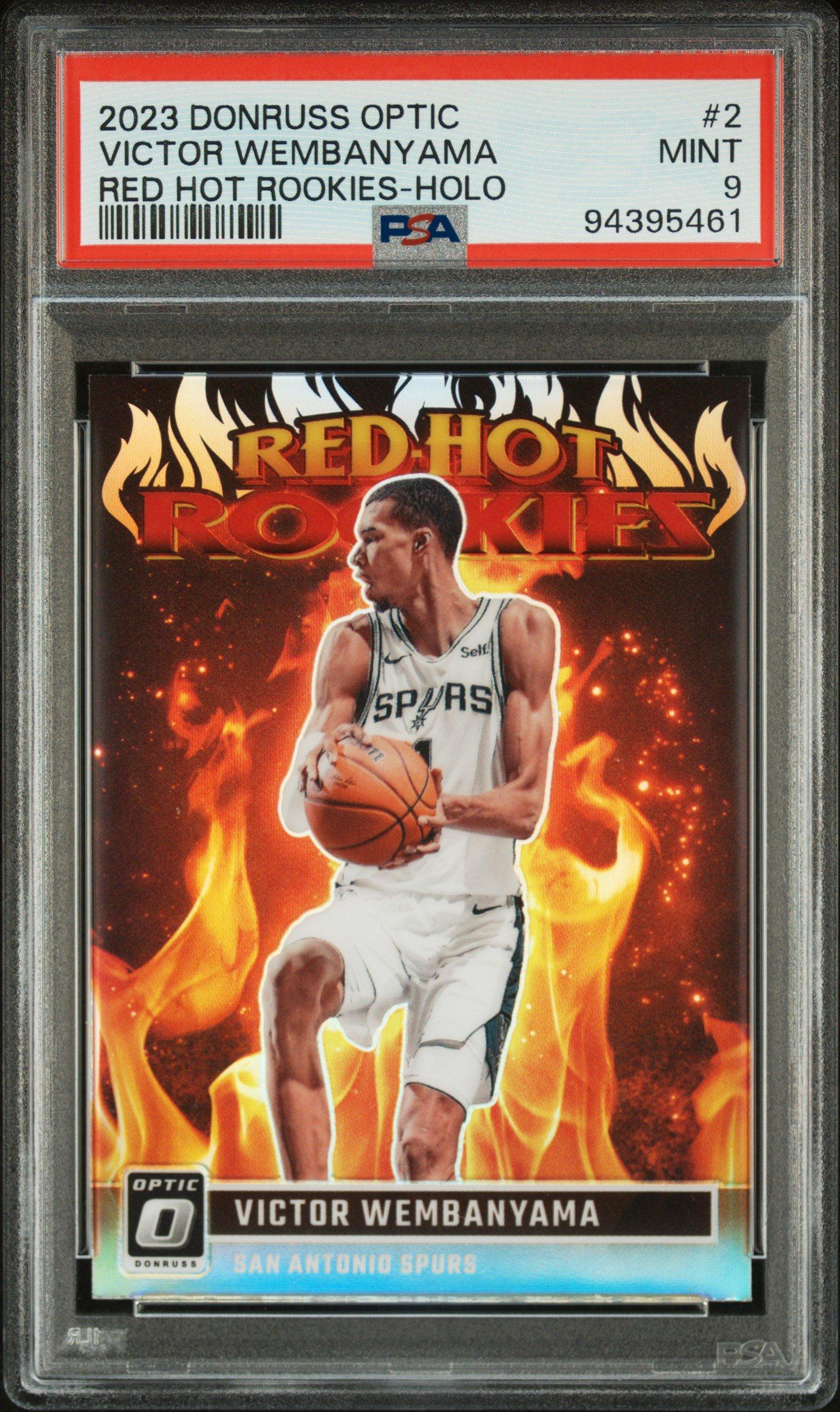 2023 Panini Donruss Optic Red Hot Rookies 2 Victor Wembanyama Holo 