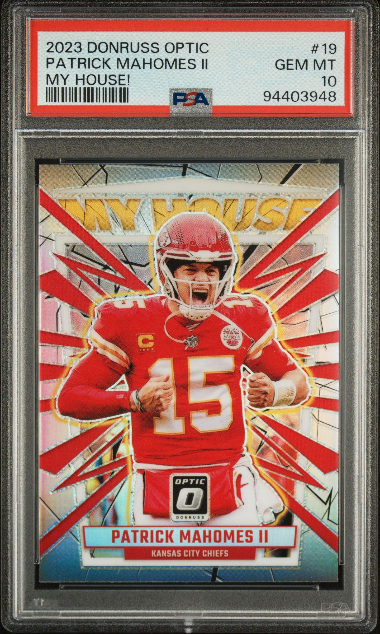 2023 Panini Donruss Optic My House! 19 Patrick Mahomes Ii PSA 10