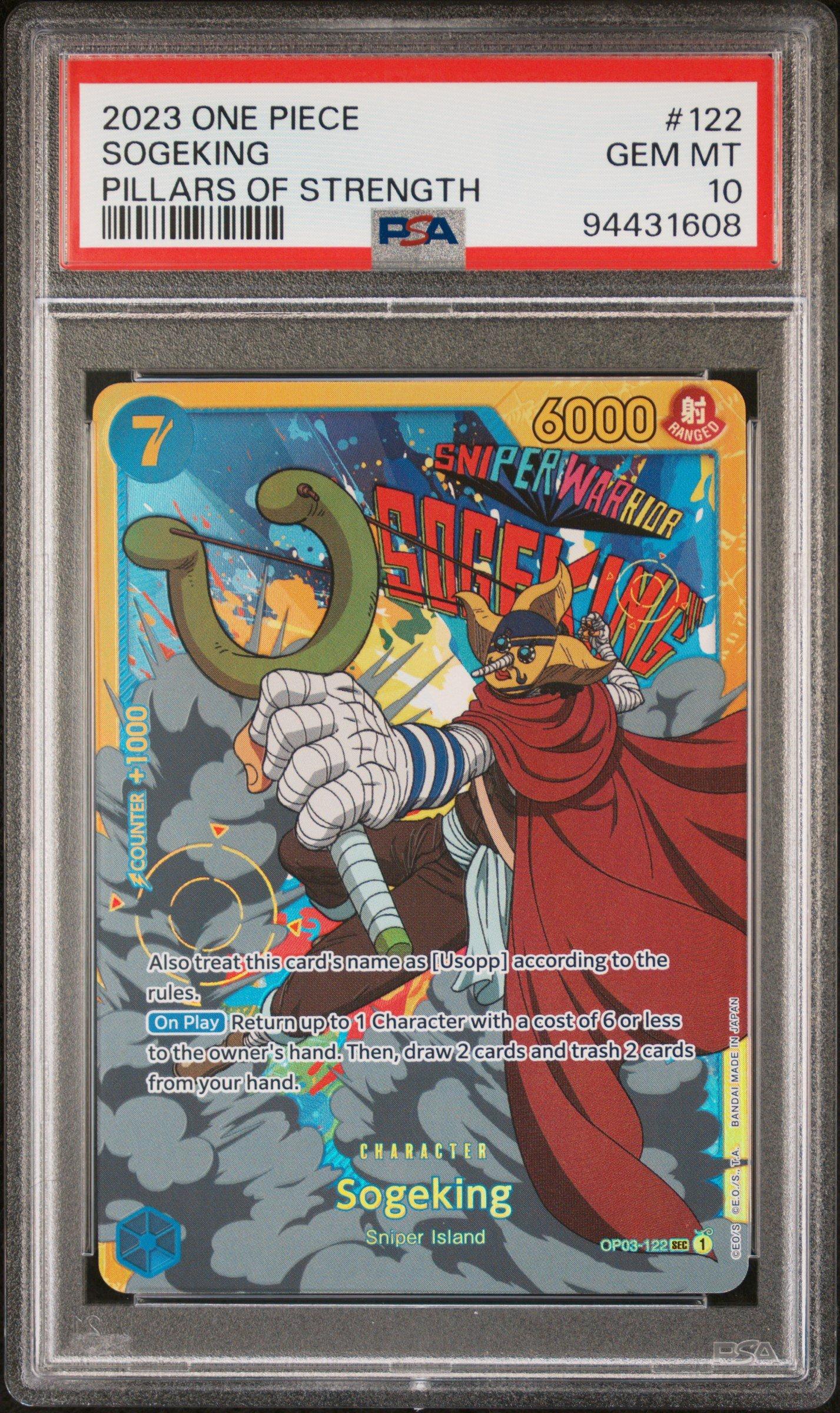 2023 One Piece Pillars Of Strength 122 Sogeking PSA 10
