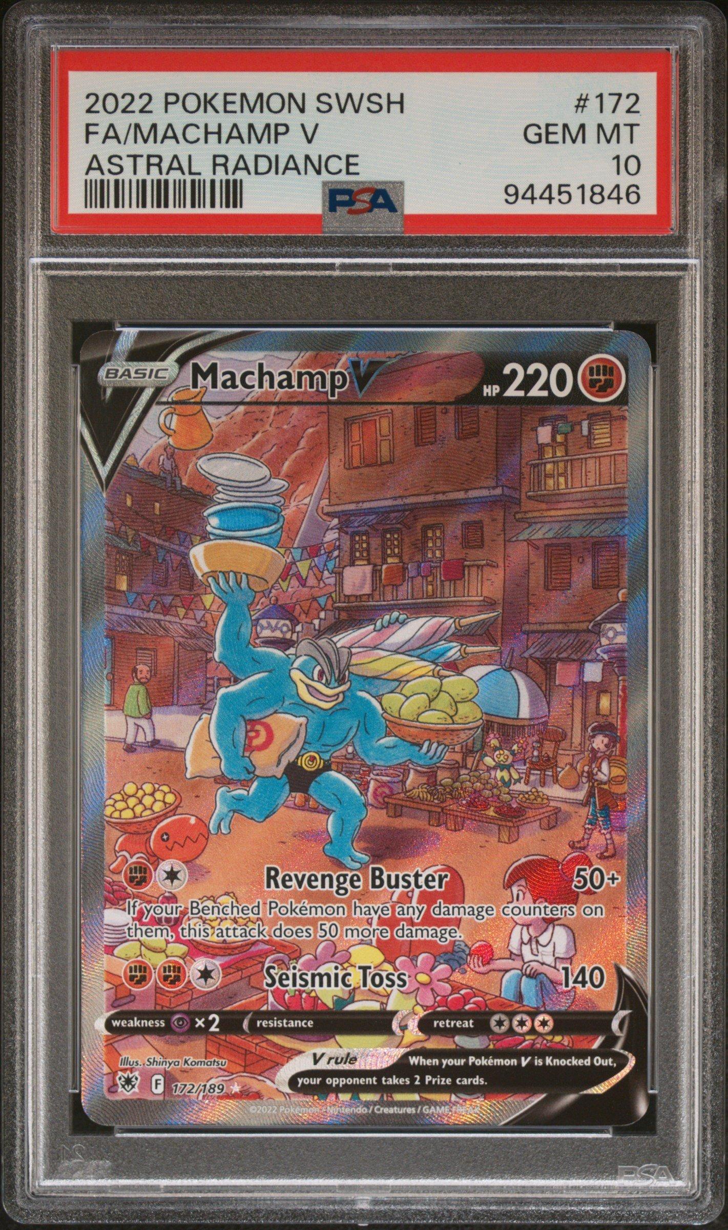 Pokemon Trading Card Game Sword & Shield Astral Radiance Ultra Rare Machamp V #172 [CGC - Mint 9 (4197273003)]