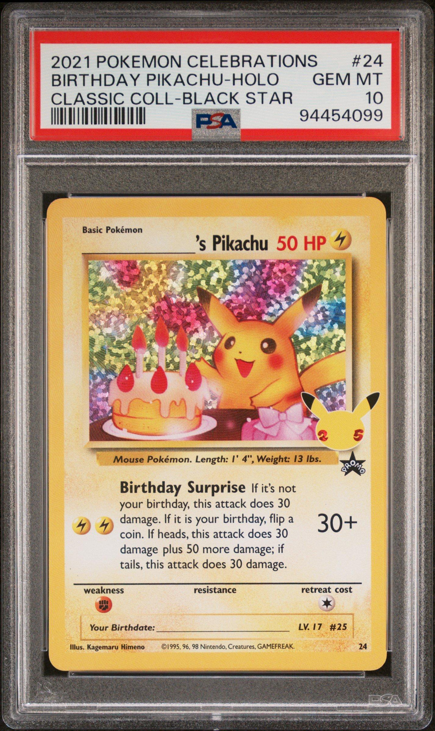 2021 Pokemon Celebrations Classic Collection 24 Birthday Pikachu