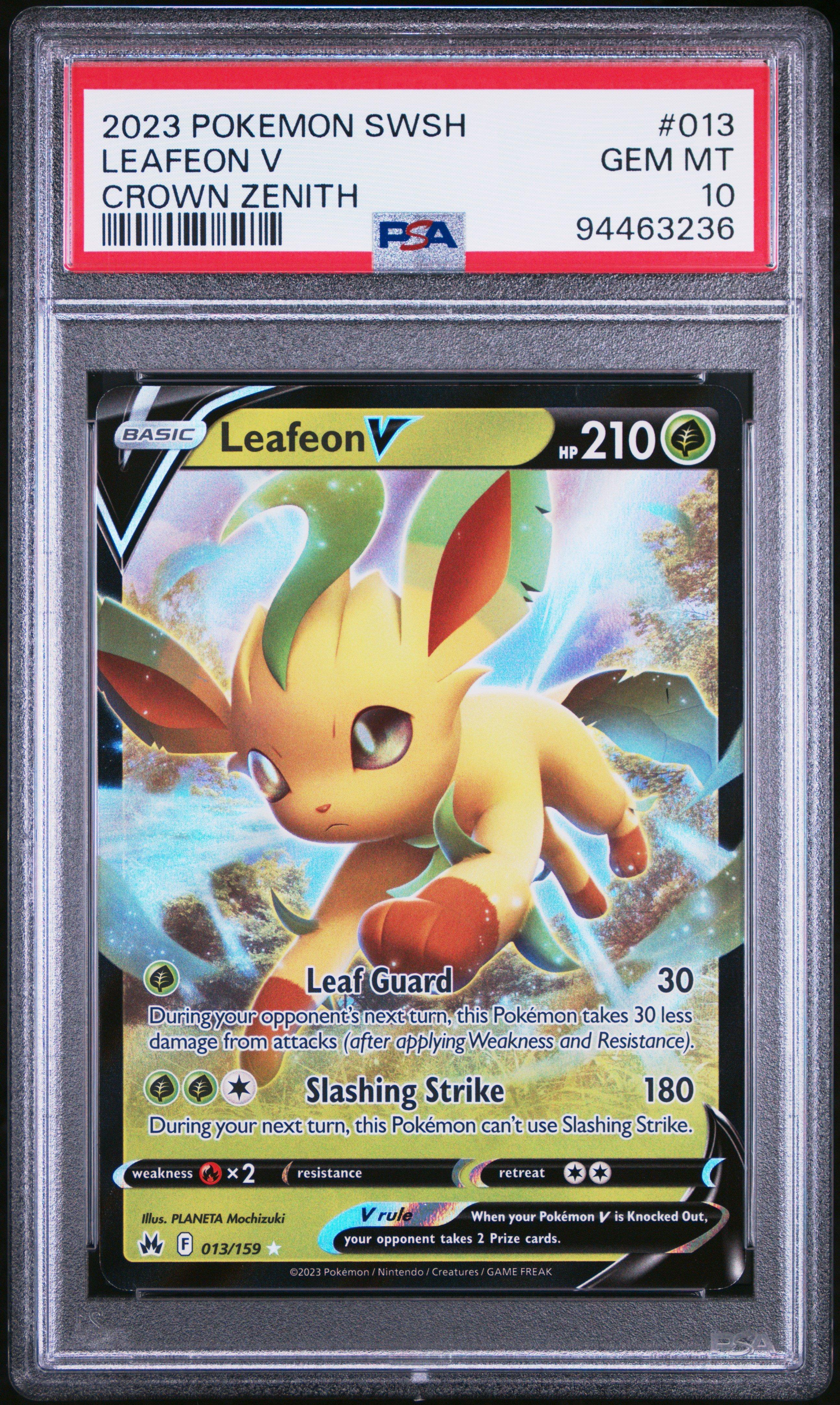 leafeon v pokemon card Trading Game you may search your deck for a Grass Energy card and attach it to 1 of your Pokmon Leafeon V SR Special art(SA),