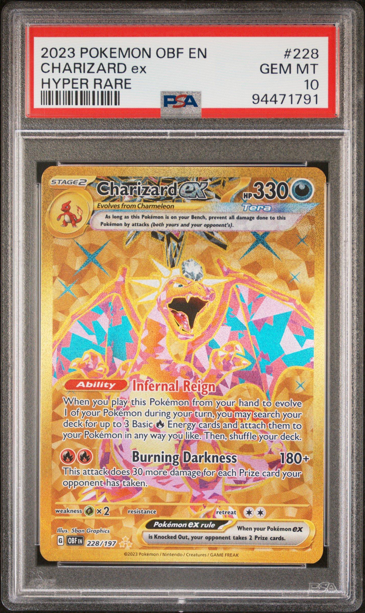 2023 Pokemon Obf En-obsidian Flames 228 Charizard Ex Hyper Rare