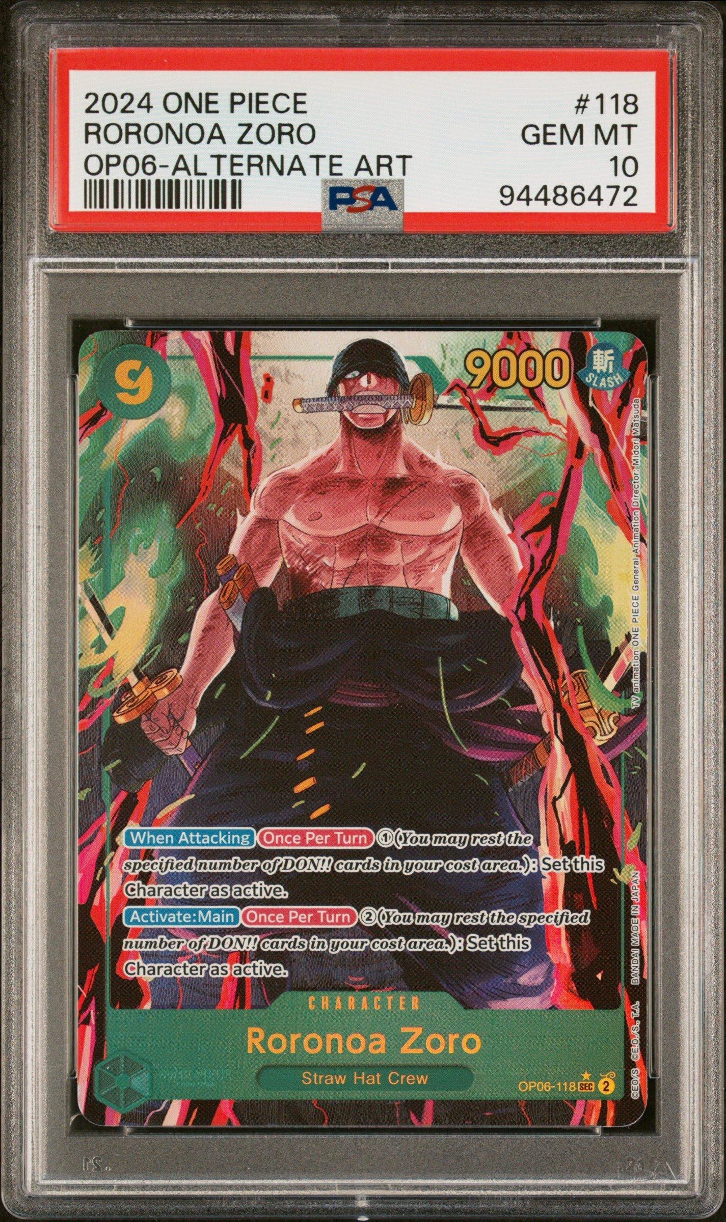 2024 One Piece Op06-wings Of The Captain 118 Roronoa Zoro