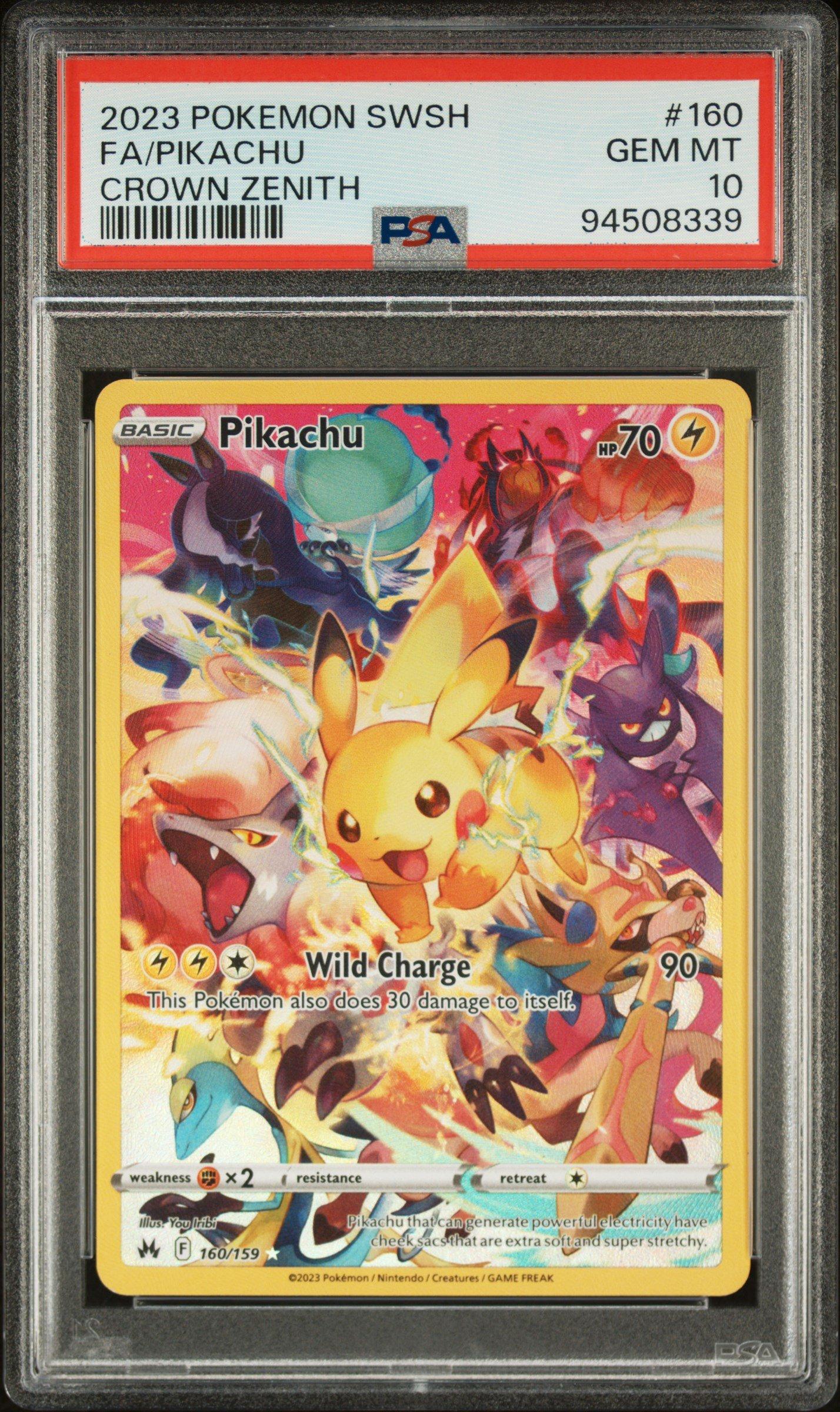 2023 Pokemon Sword And Shield Crown Zenith 160 Full Art/pikachu