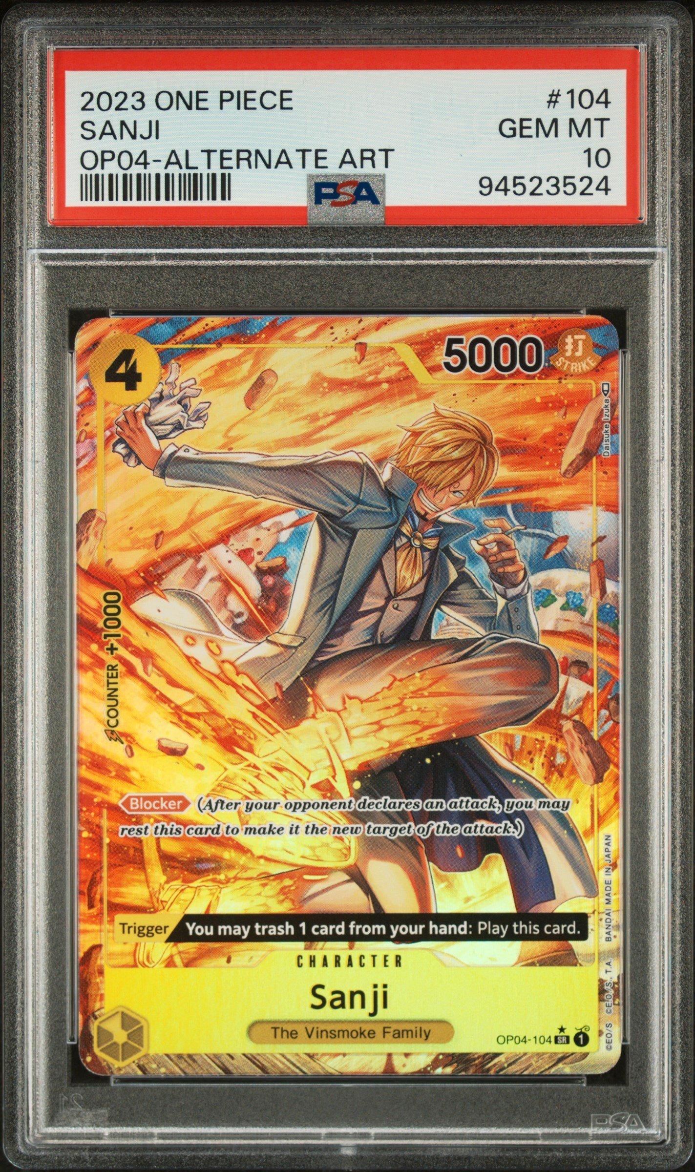 2023 One Piece Op04-kingdoms Of Intrigue 104 Sanji Alternate Art