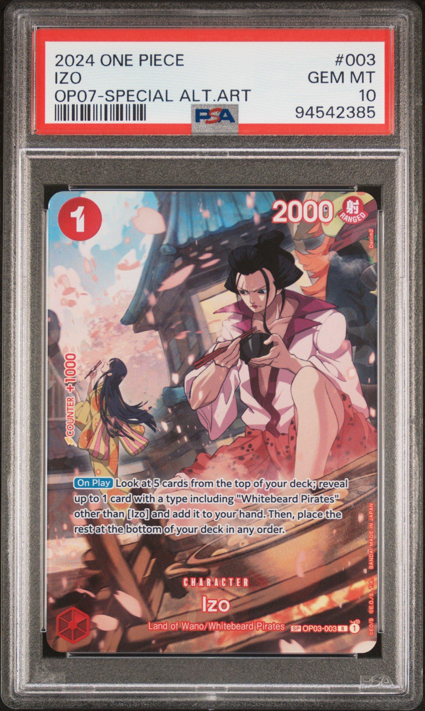 2024 One Piece Op07-500 Years In The Future 003 Izo Special Alternate Art  PSA 10 Graded Card | GameStop