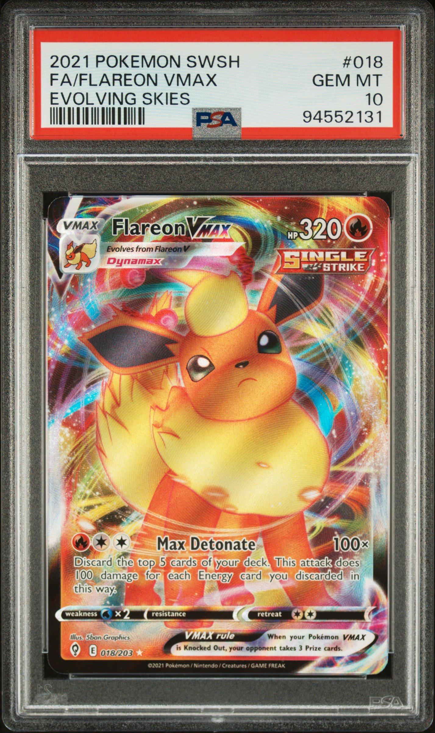 2021 Pokemon Sword & Shield Evolving Skies 018 Full Art/flareon