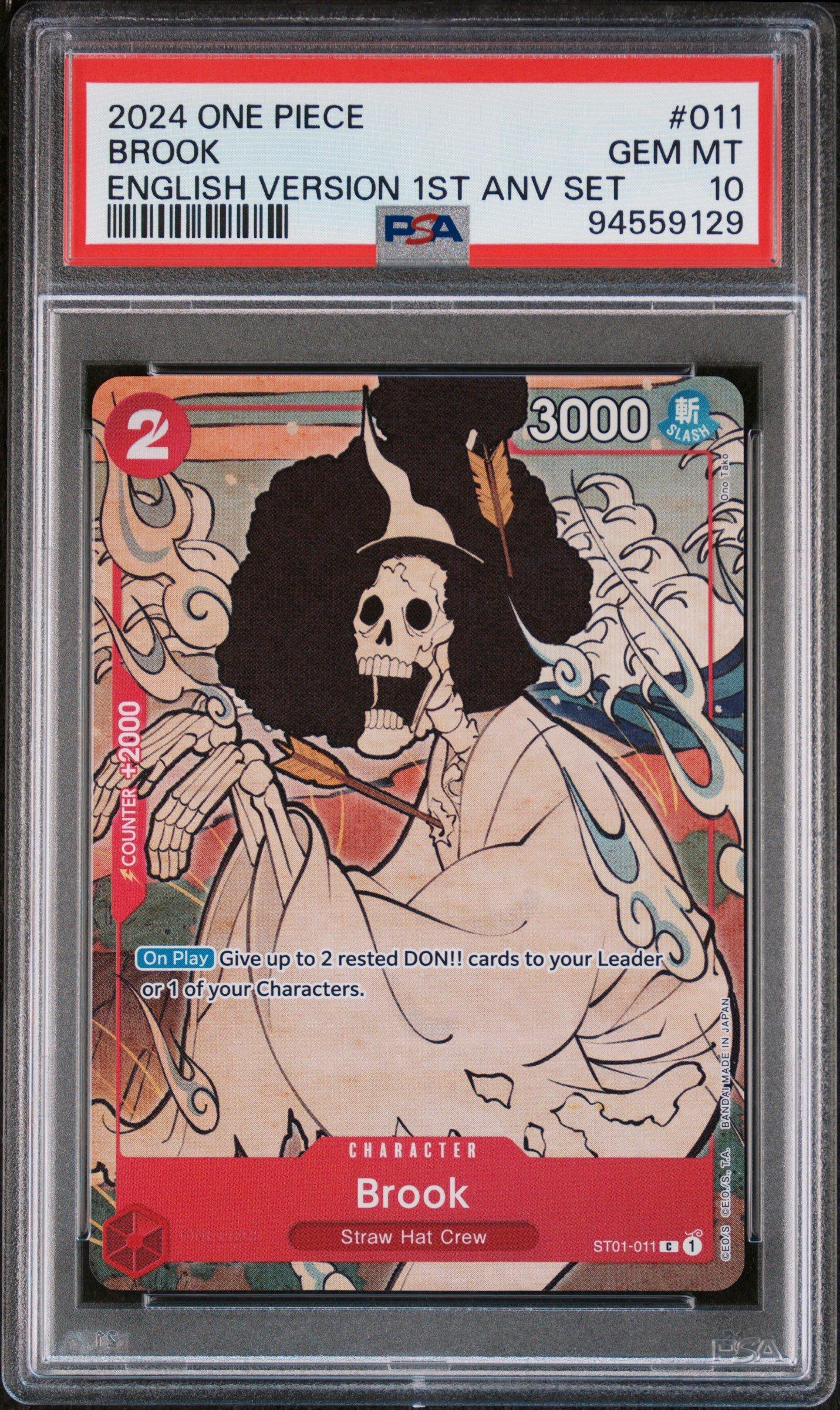 2024 One Piece English Version 1st Anniversary Set 011 Brook PSA