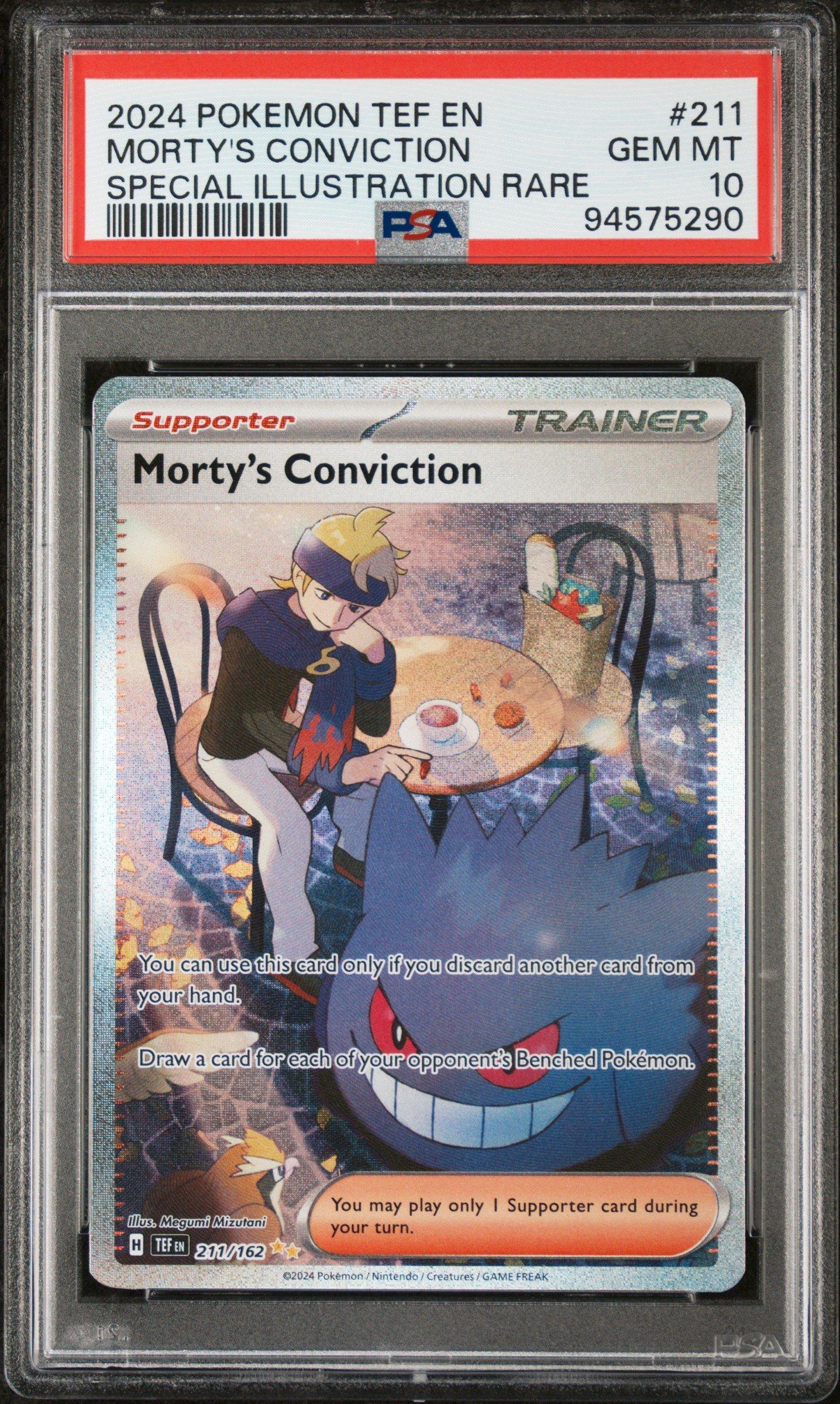 2024 Pokemon Tef En-temporal Forces 211 Morty's Conviction Special