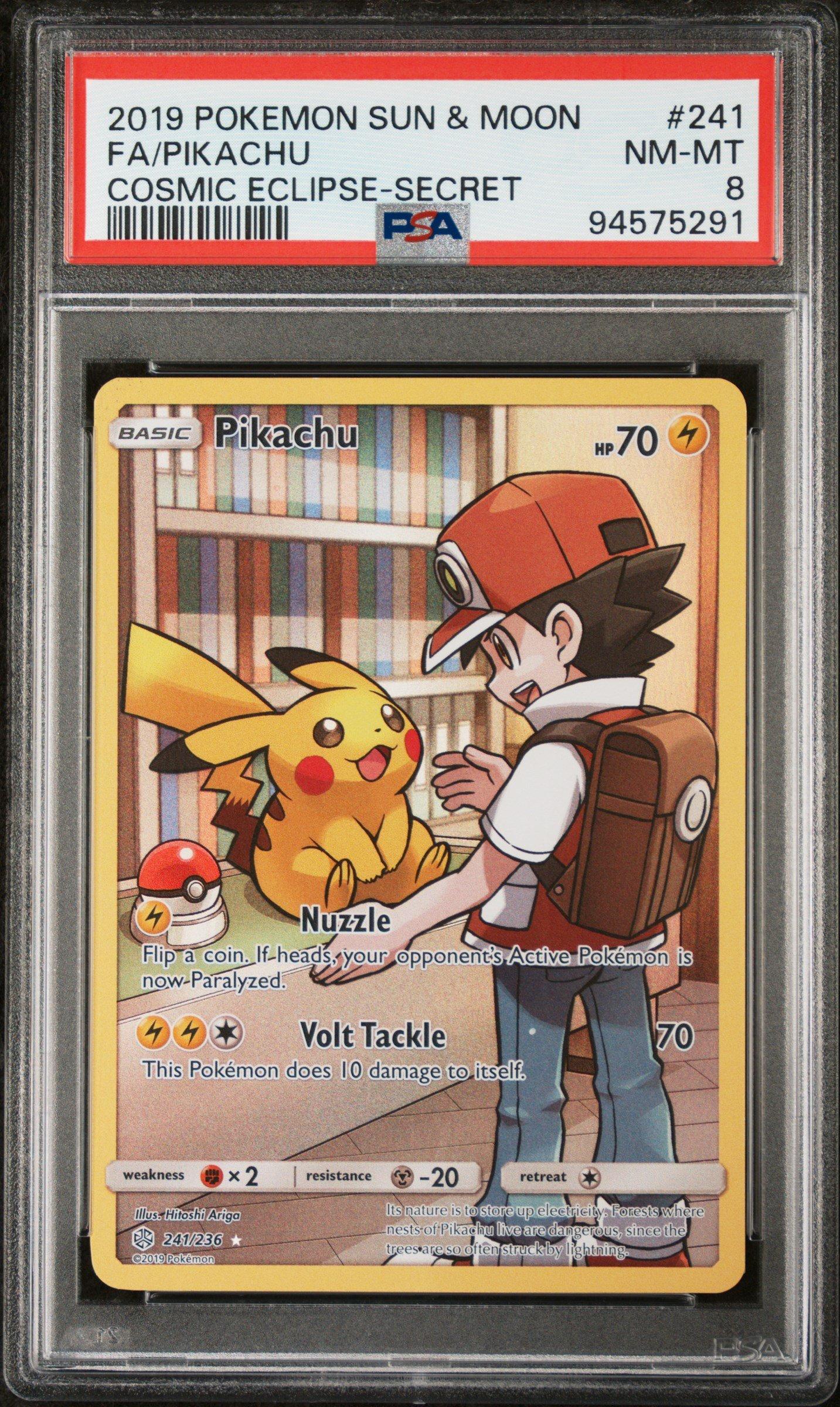 2019 Pokemon Sun & Moon Cosmic Eclipse 241 Full Art/pikachu Secret