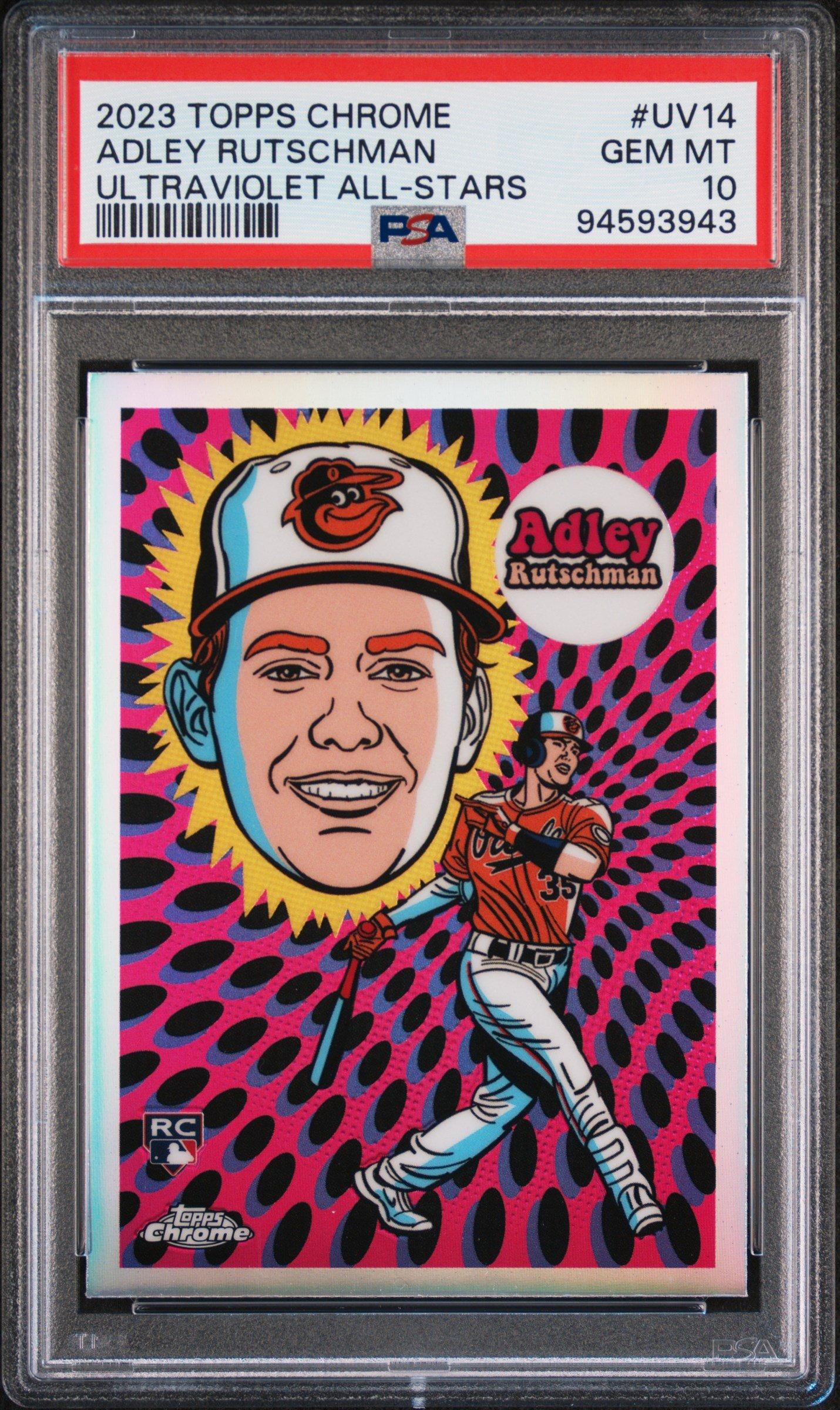 【PSA鑑定品_美品】Adley Rutschman_直筆オンカードサイン 2023 Topps Chrome Ultraviolet All-stars Uv14 Adley Rutschman PSA