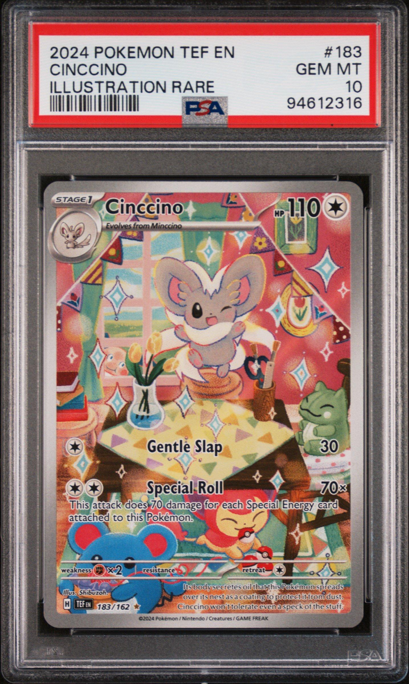 2024 Pokemon Tef En-temporal Forces 183 Cinccino Illustration Rare