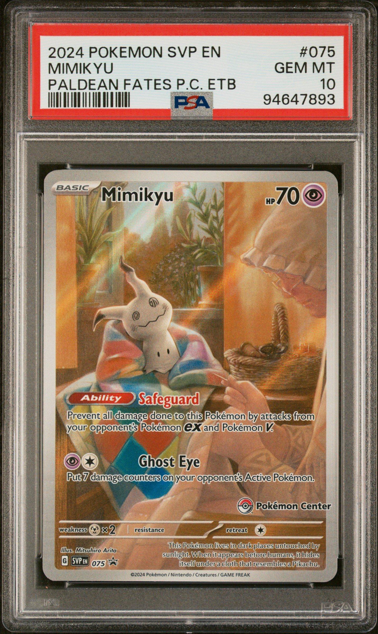 2024 Pokemon Svp En-sv Black Star Promo 075 Mimikyu Paldean Fates