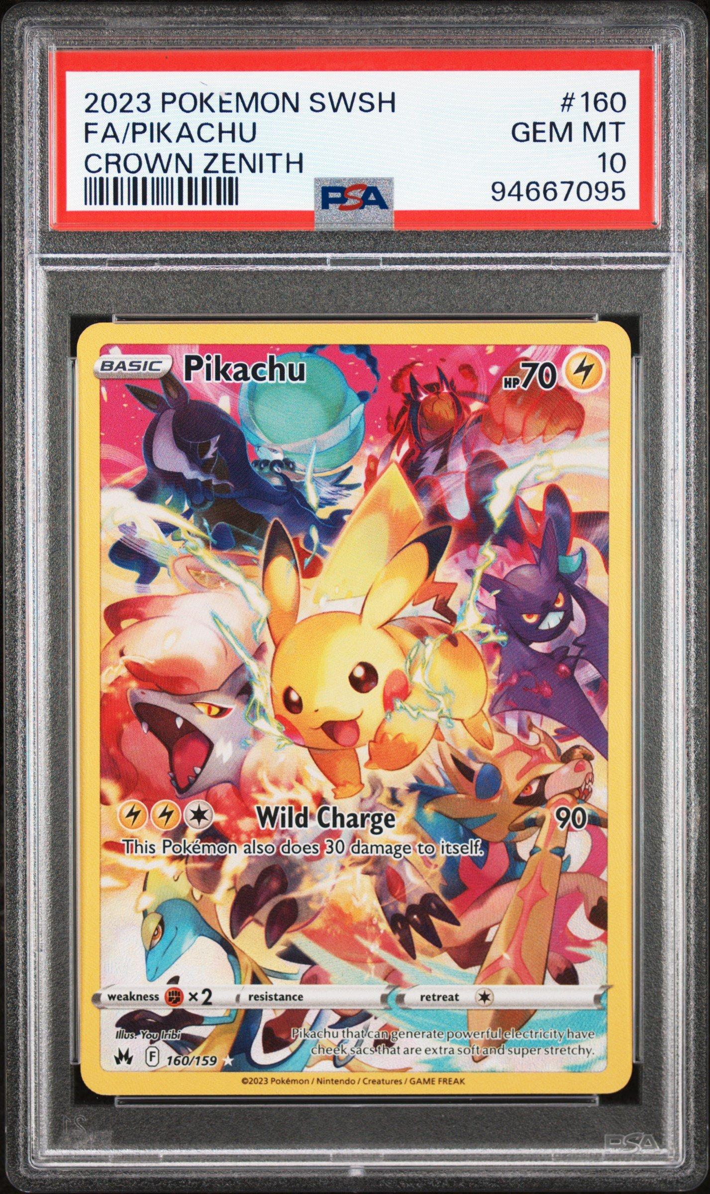 2023 Pokemon Sword And Shield Crown Zenith 160 Full Art/pikachu