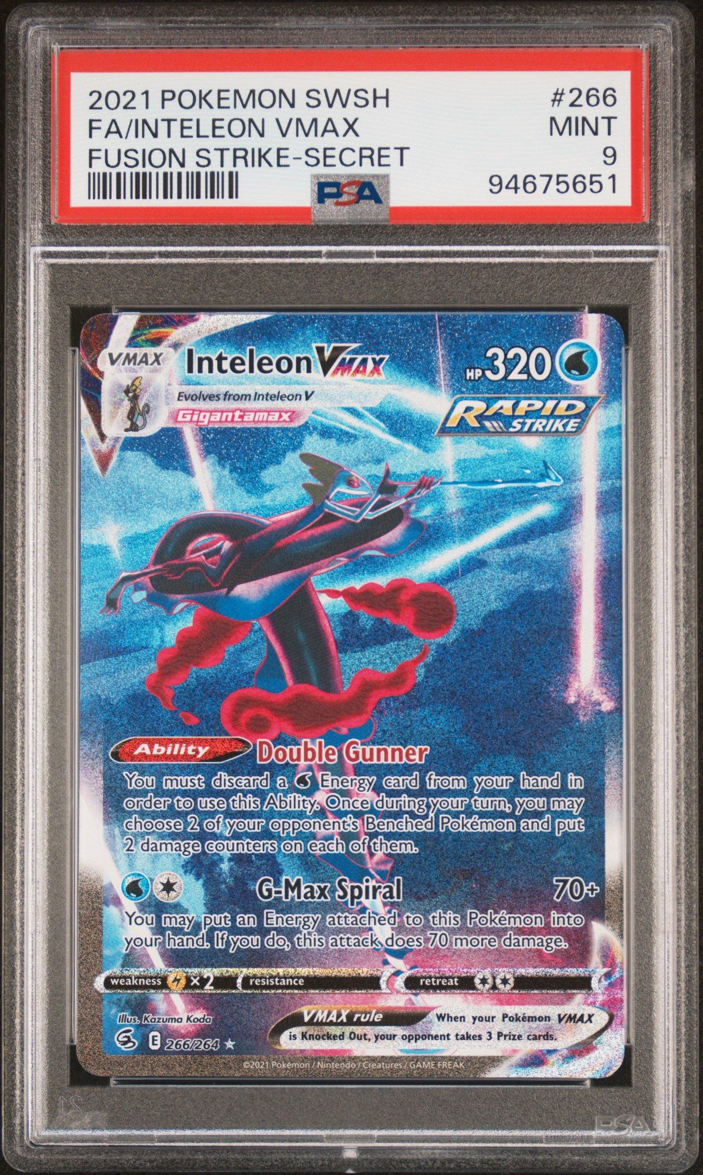 2021 Pokemon Sword & Shield Fusion Strike 266 Full Art/inteleon