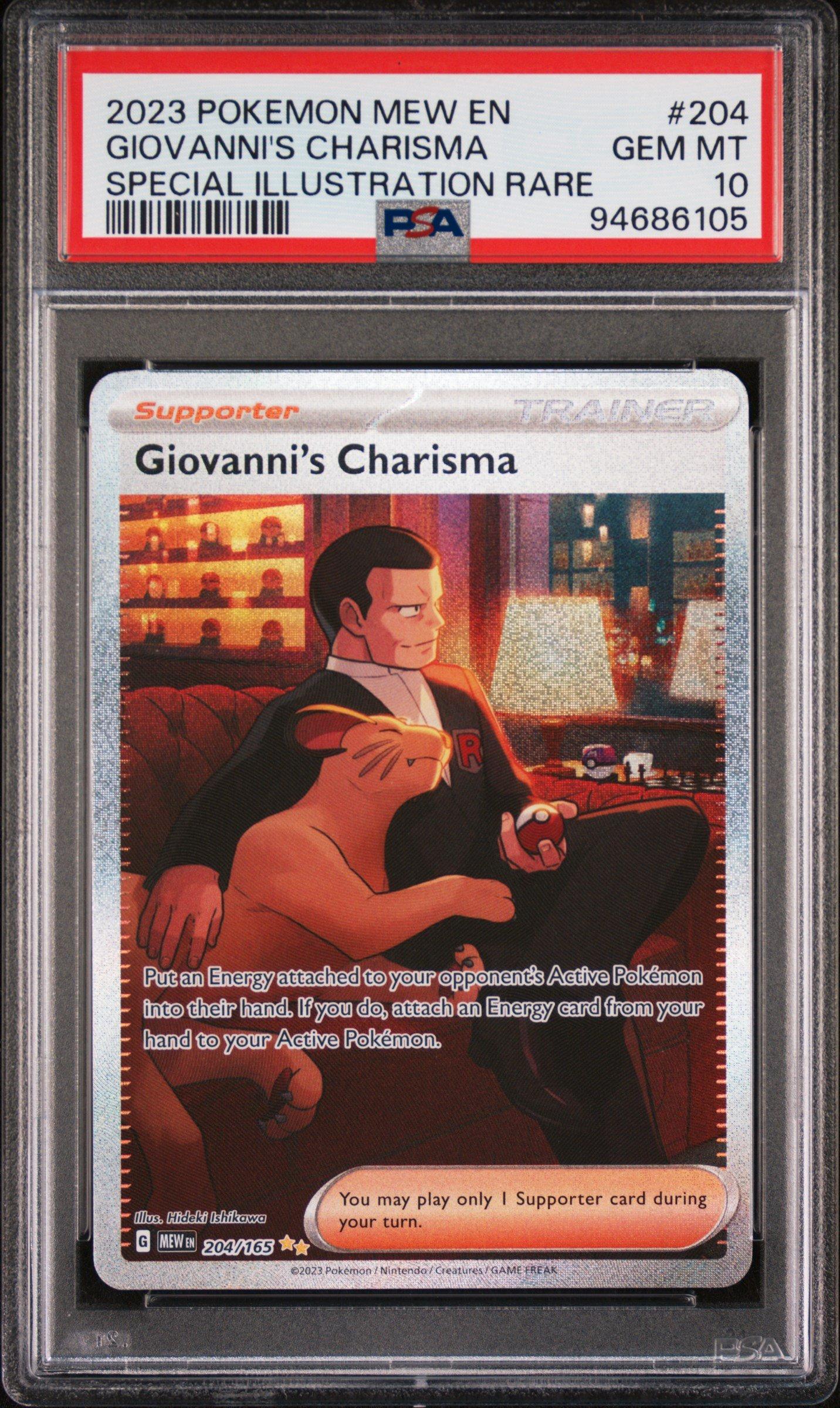 2023 Pokemon Mew En-151 204 Giovanni's Charisma Special