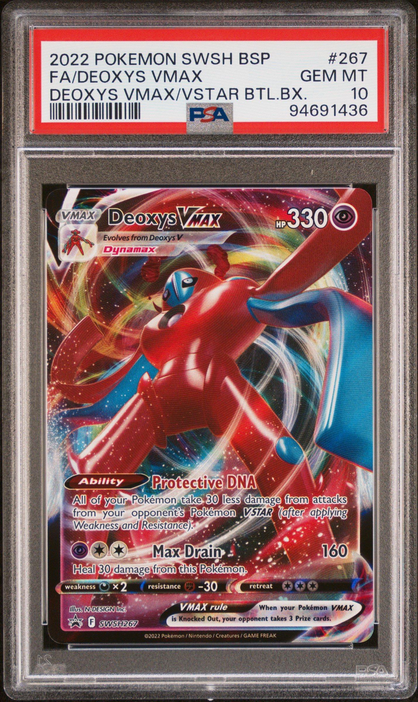 2022 Pokemon Swsh Black Star Promo 267 Full Art/deoxys Vmax Deoxys Vmax &  Vstar Battle Box PSA 10 Graded Card | GameStop