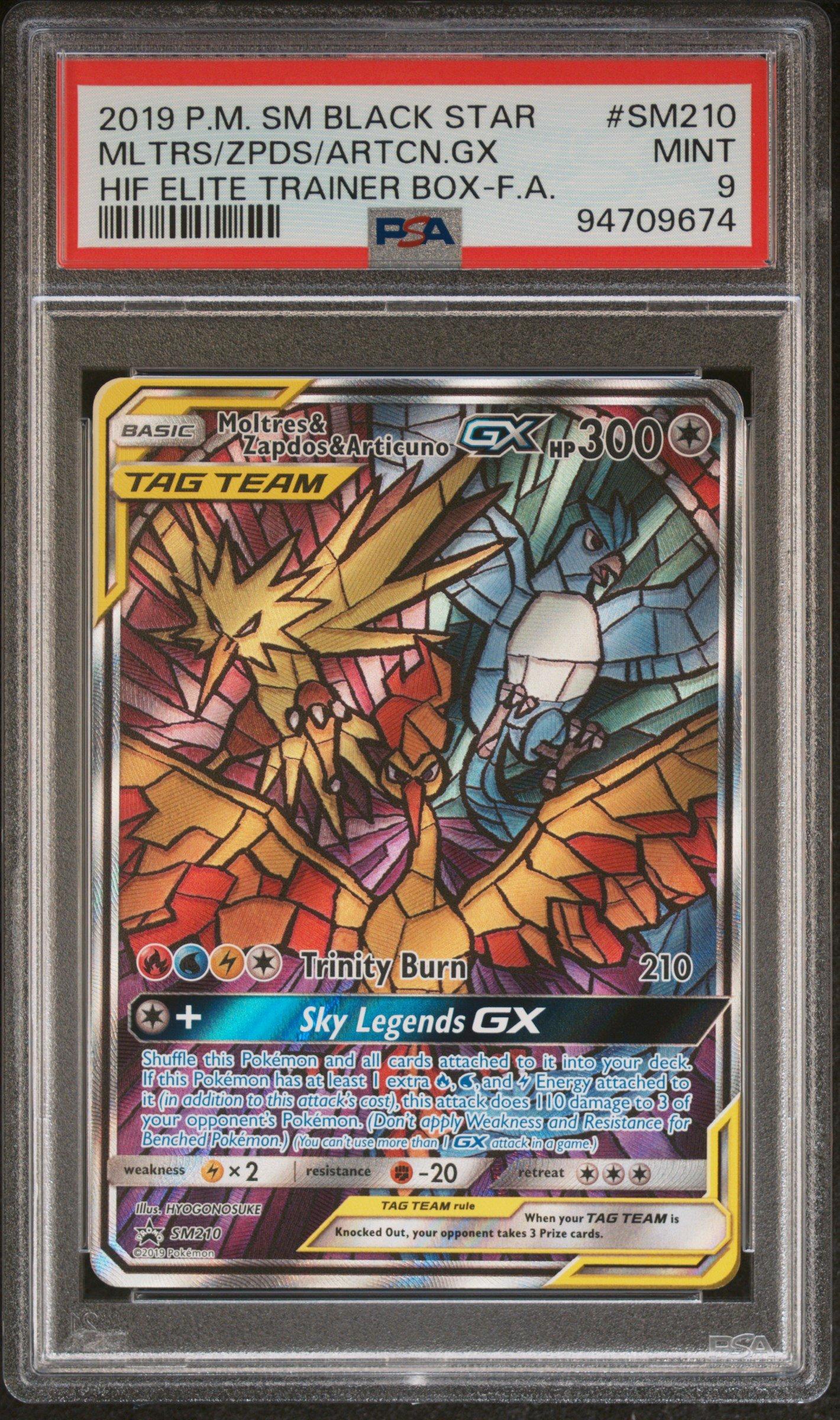 2019 Pokemon Sm Black Star Promo Sm210 Full Art/moltres & Zapdos