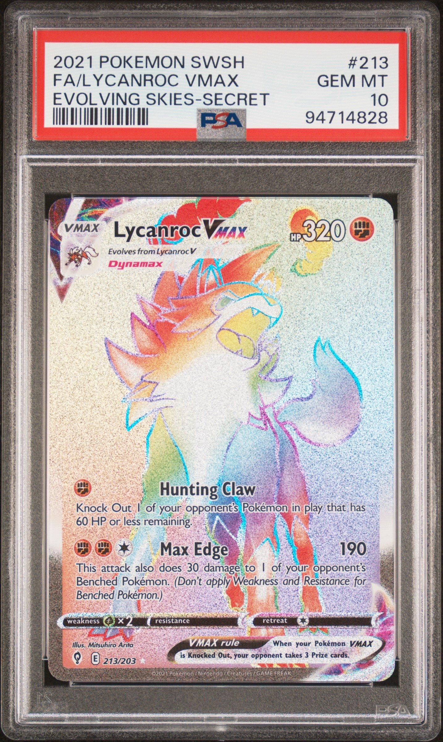 2021 Pokemon Sword & Shield Evolving Skies 213 Full Art/lycanroc
