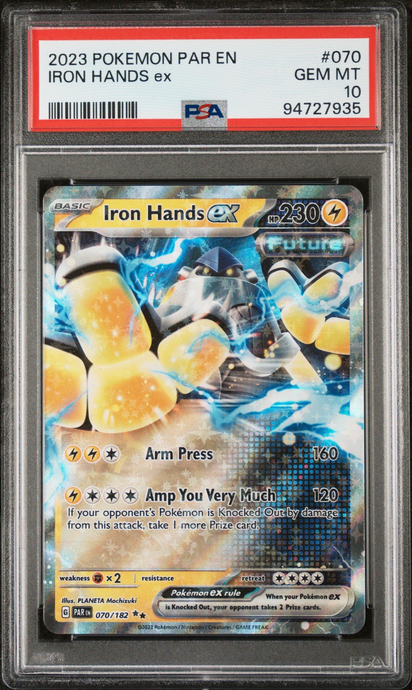 2023 Pokemon Par En-paradox Rift 070 Iron Hands Ex PSA 10