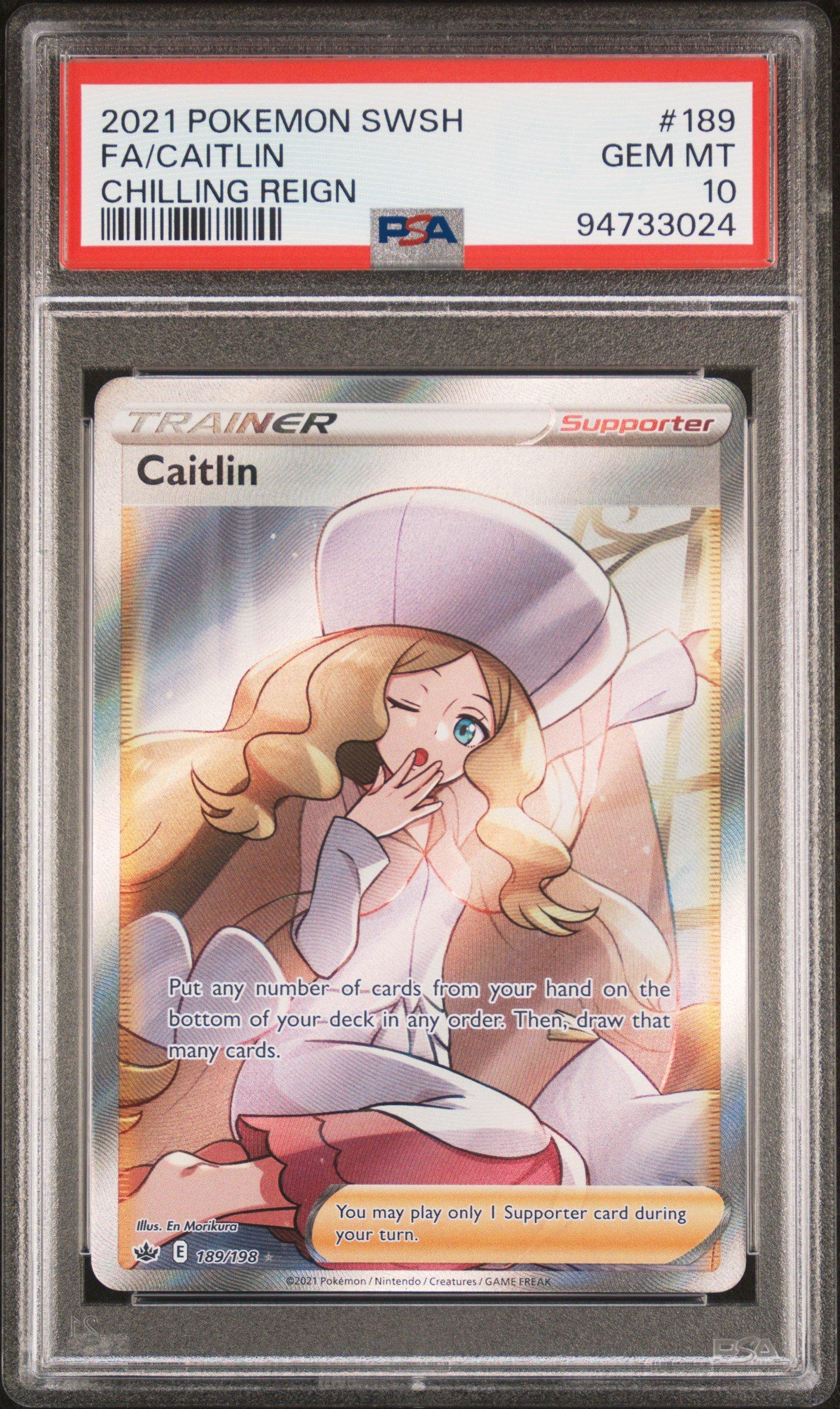 2021 Pokemon Sword & Shield Chilling Reign 189 Full Art/caitlin