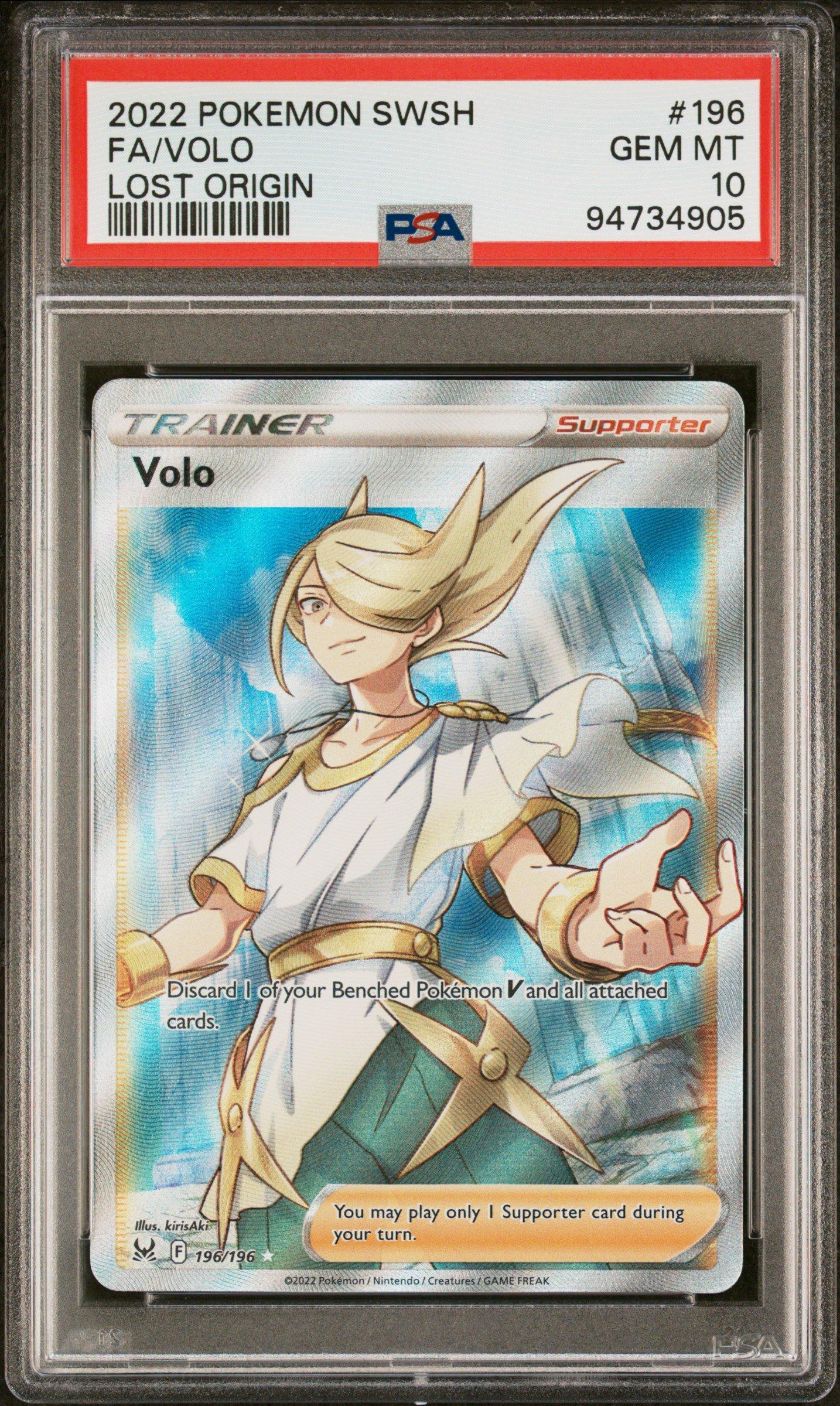 2022 Pokemon Sword & Shield Lost Origin 196 Full Art/volo PSA 10