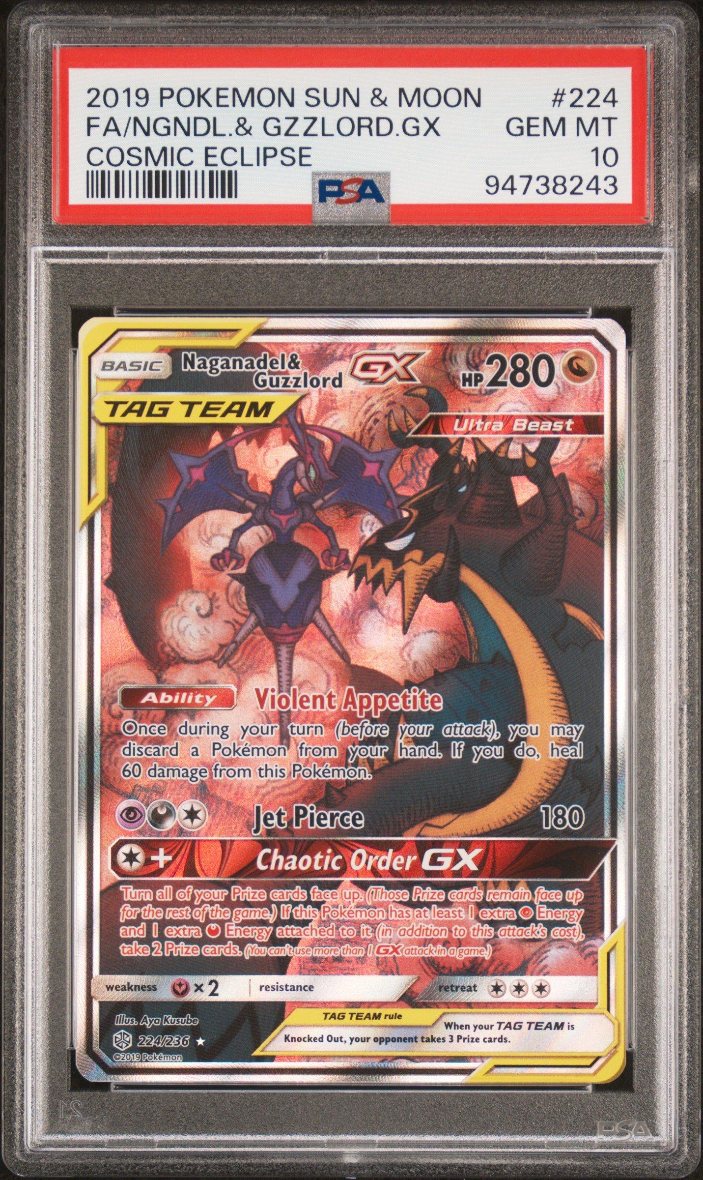 a lot of pokemon cards Naganadel & Guzzlord GX 224/236 – PokePlugZa main image 0