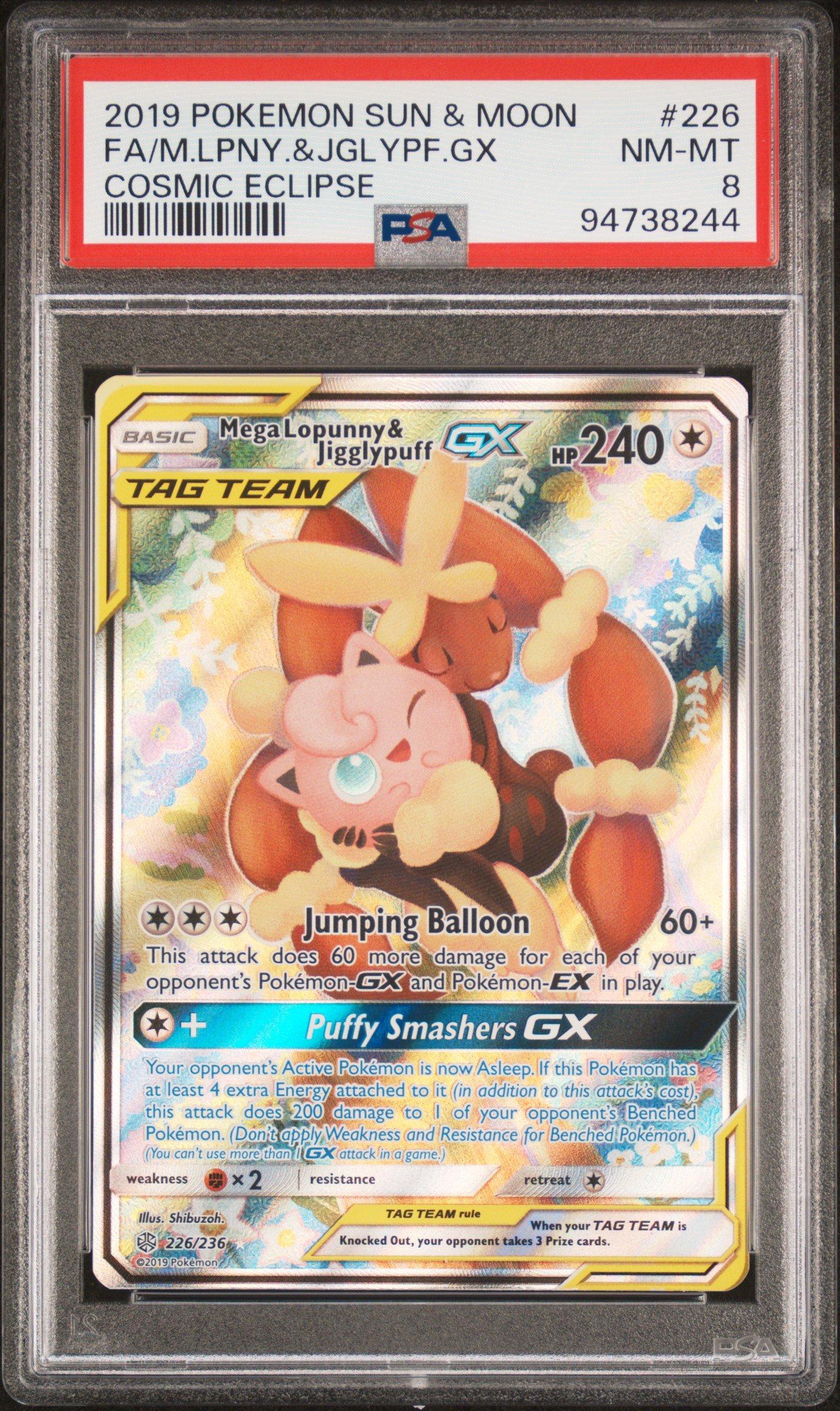 2019 Pokemon Sun & Moon Cosmic Eclipse 226 Full Art/mega Lopunny