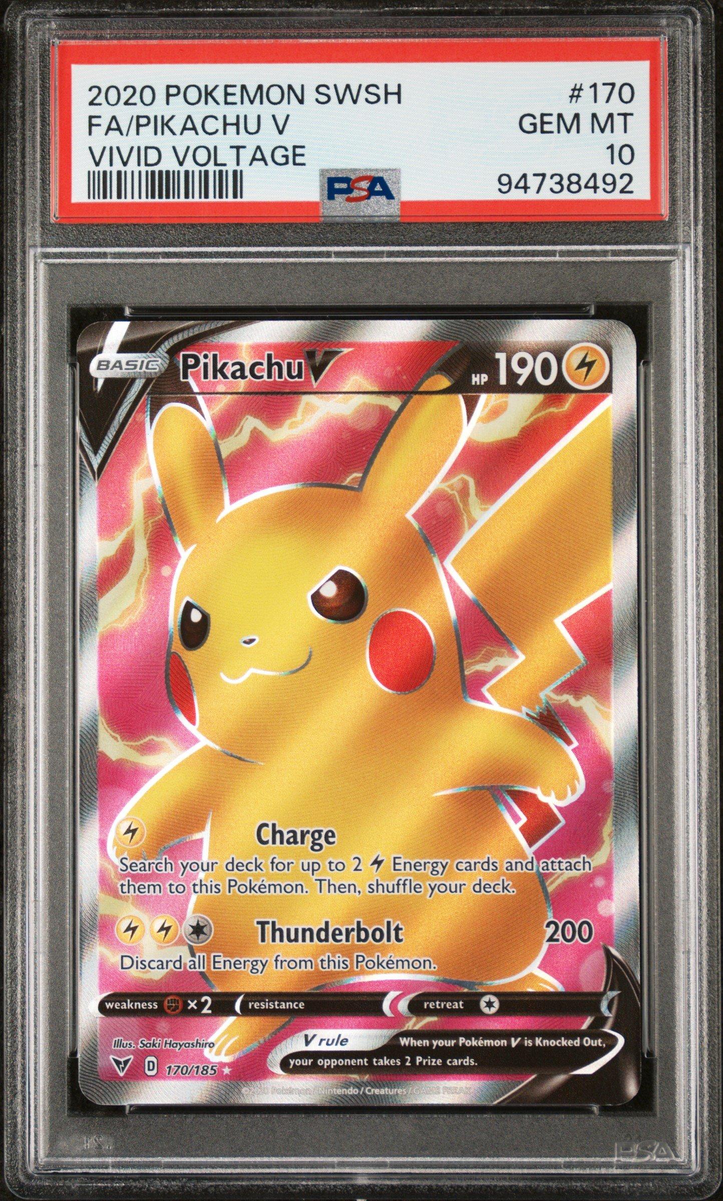 2020 Pokemon Sword & Shield Vivid Voltage 170 Full Art/pikachu V