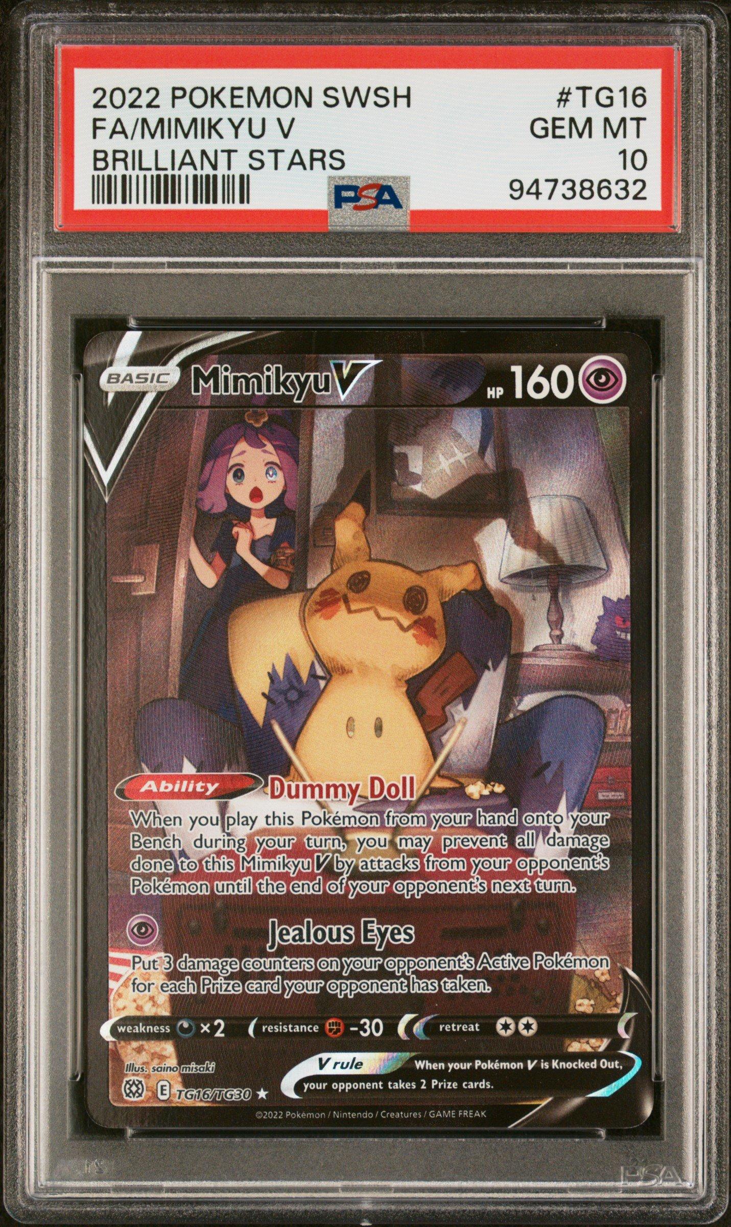 2022 Pokemon Sword & Shield Brilliant Stars Tg16 Full Art/mimikyu