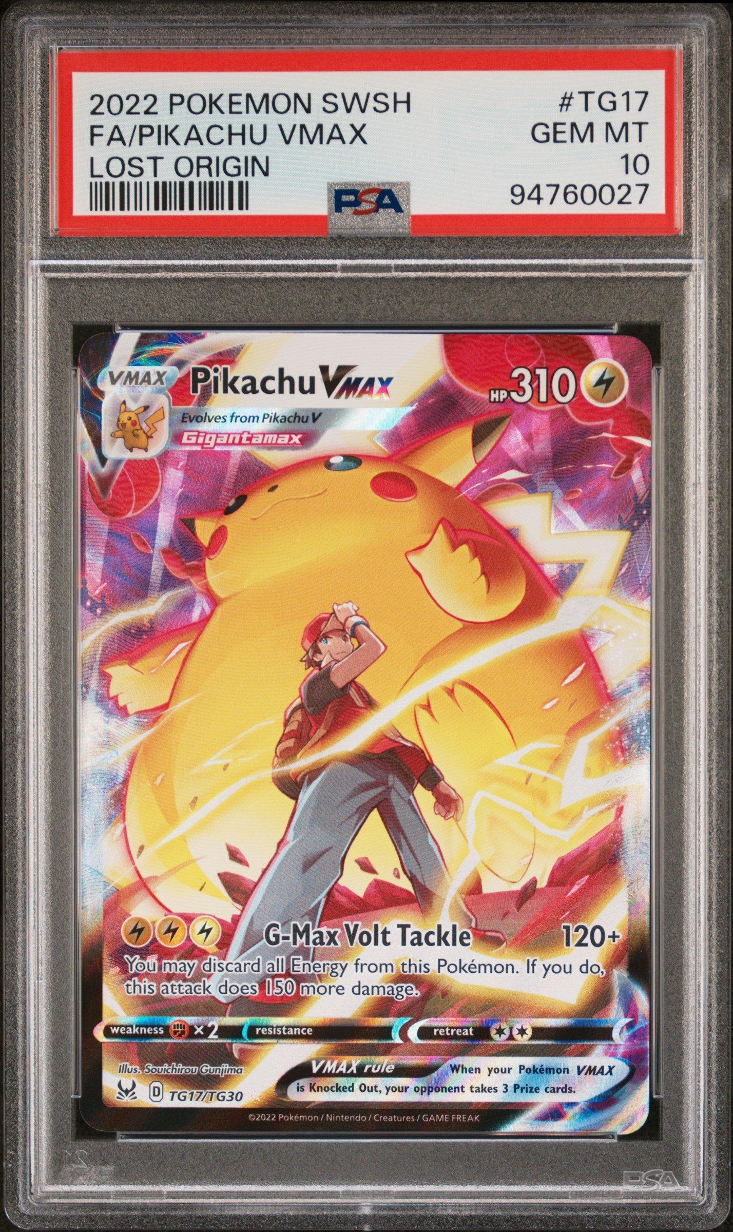 2022 Pokemon Sword & Shield Lost Origin Tg17 Full Art/pikachu Vmax