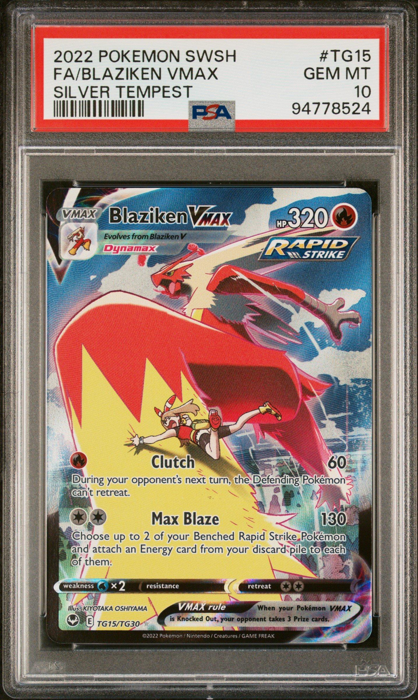 2022 Pokemon Sword & Shield Silver Tempest Tg15 Full Art/blaziken