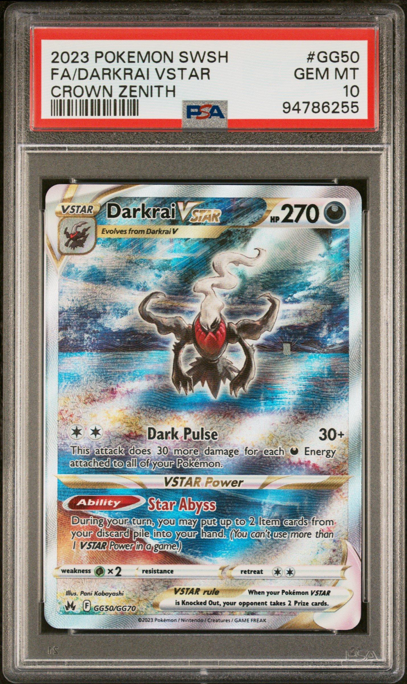 2023 Pokemon Sword And Shield Crown Zenith Gg50 Full Art/darkrai