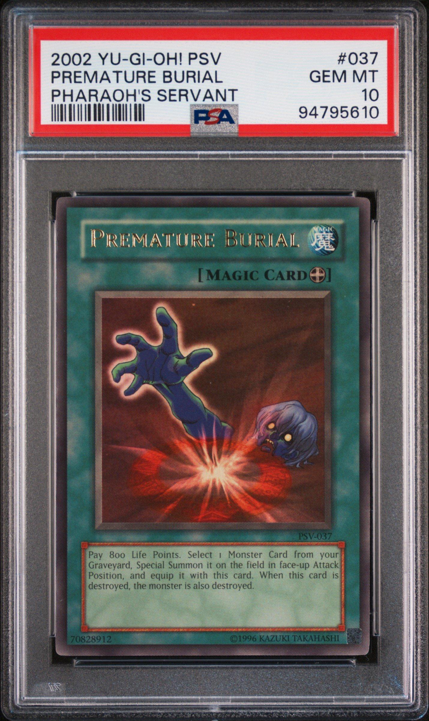 2002 Yu-gi-oh! Psv-pharaoh's Servant 037 Premature Burial PSA 10