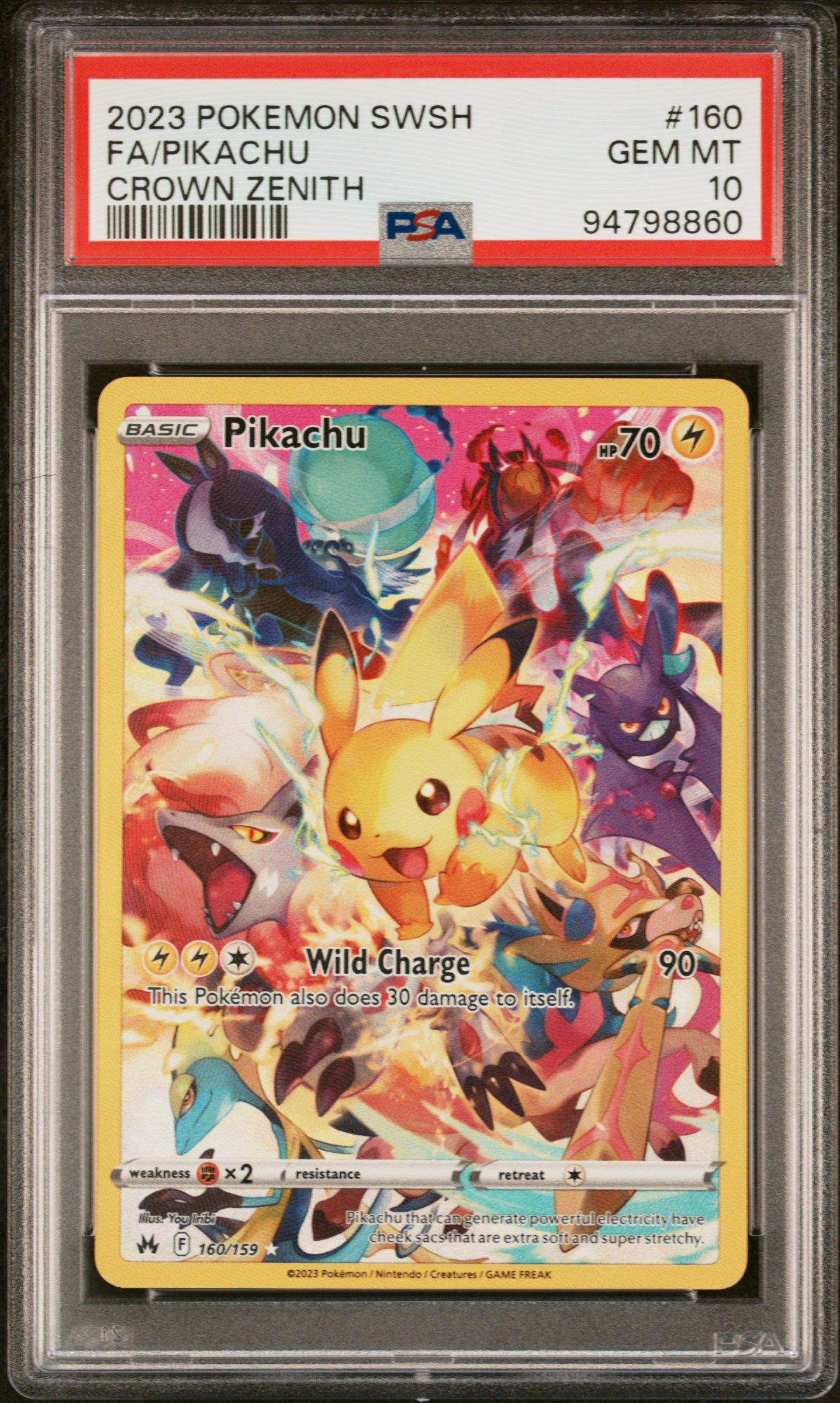 2023 Pokemon Sword And Shield Crown Zenith 160 Full Art/pikachu