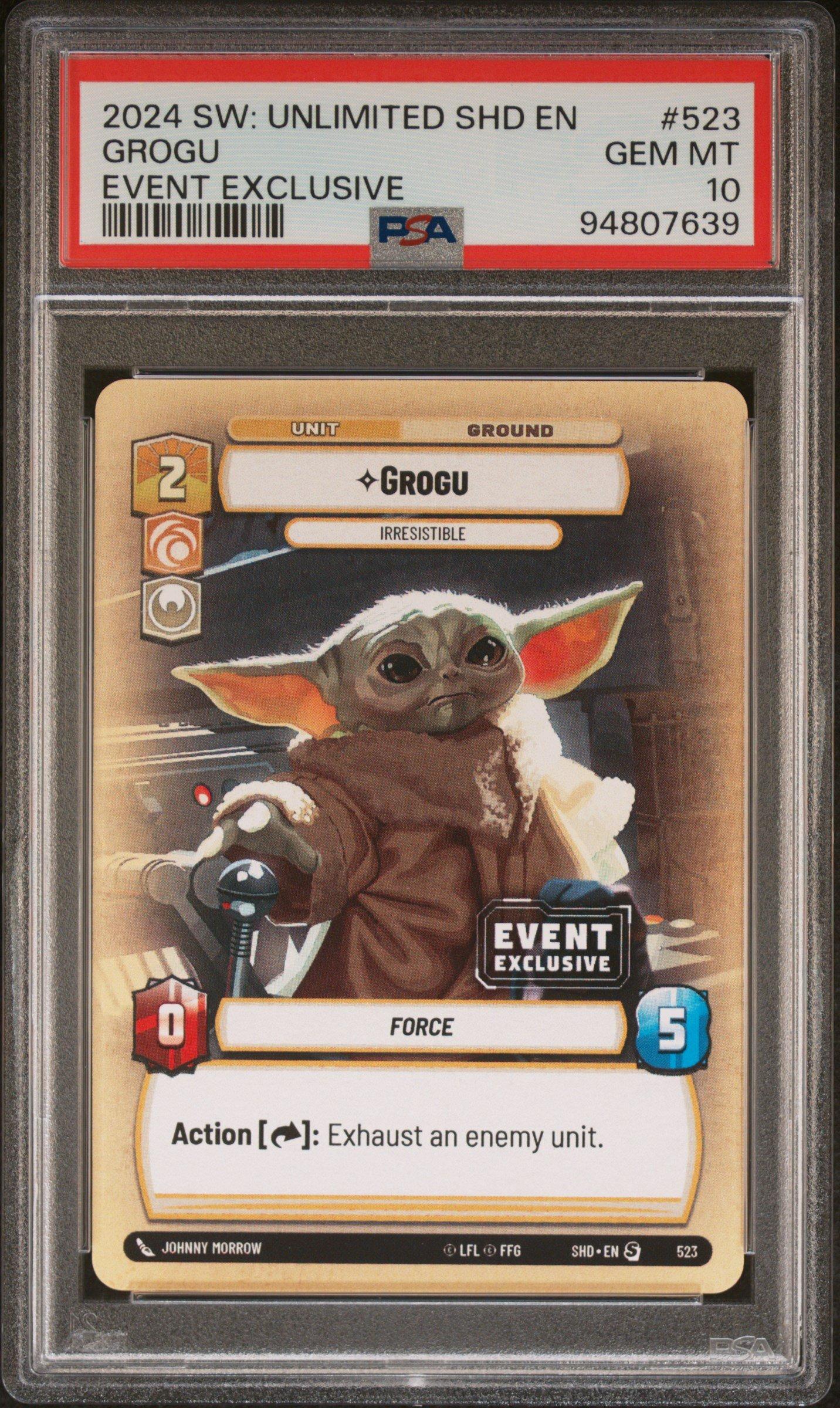 2024 Star Wars: Unlimited Shadows Of The Galaxy 523 Grogu, Irresistable  Event Exclusive PSA 10 Graded Card | GameStop