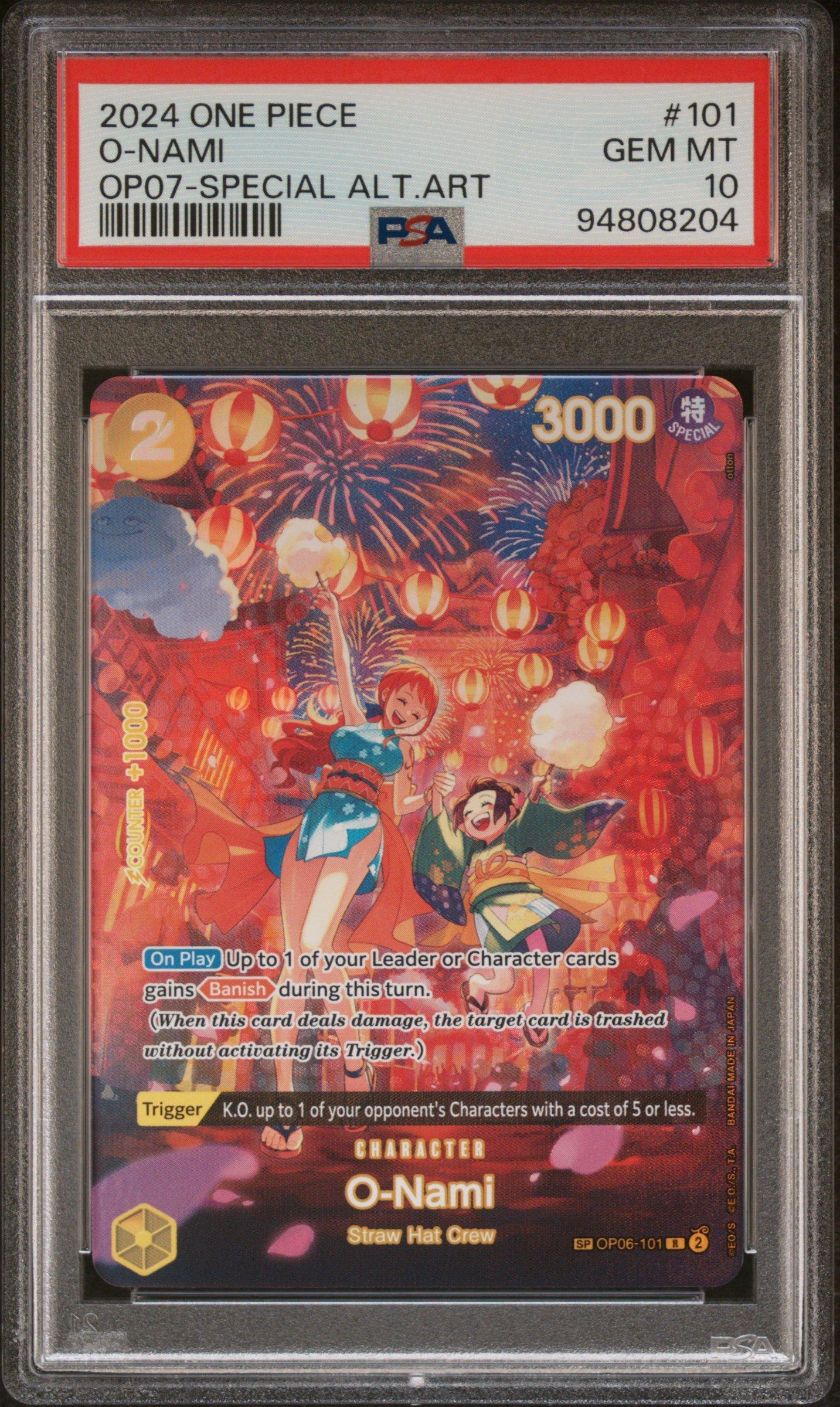 2024 One Piece 500 Years In The Future 101 O-nami Special Alternate Art PSA 10