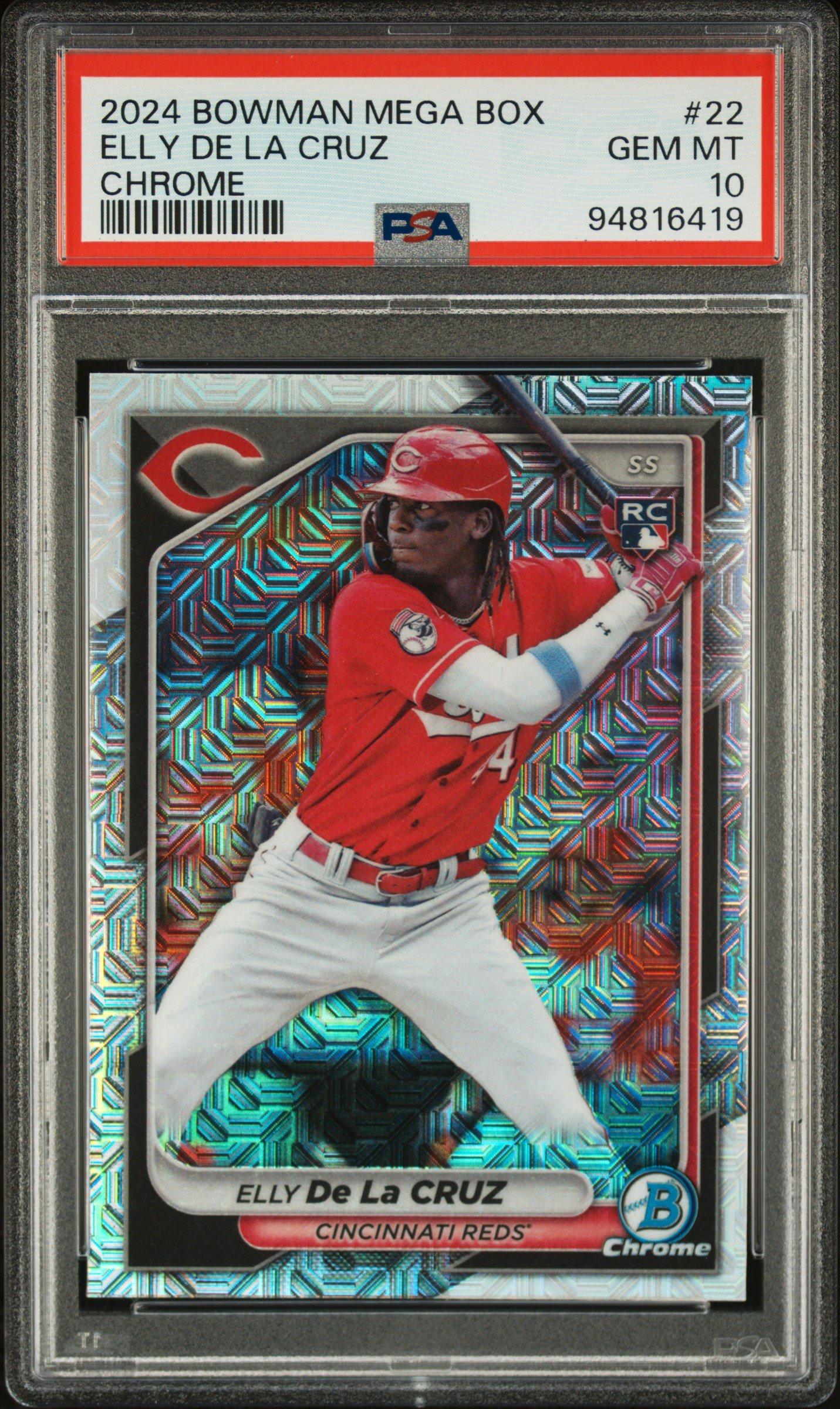 2024 Bowman Mega Box Chrome 22 Elly De La Cruz PSA 10