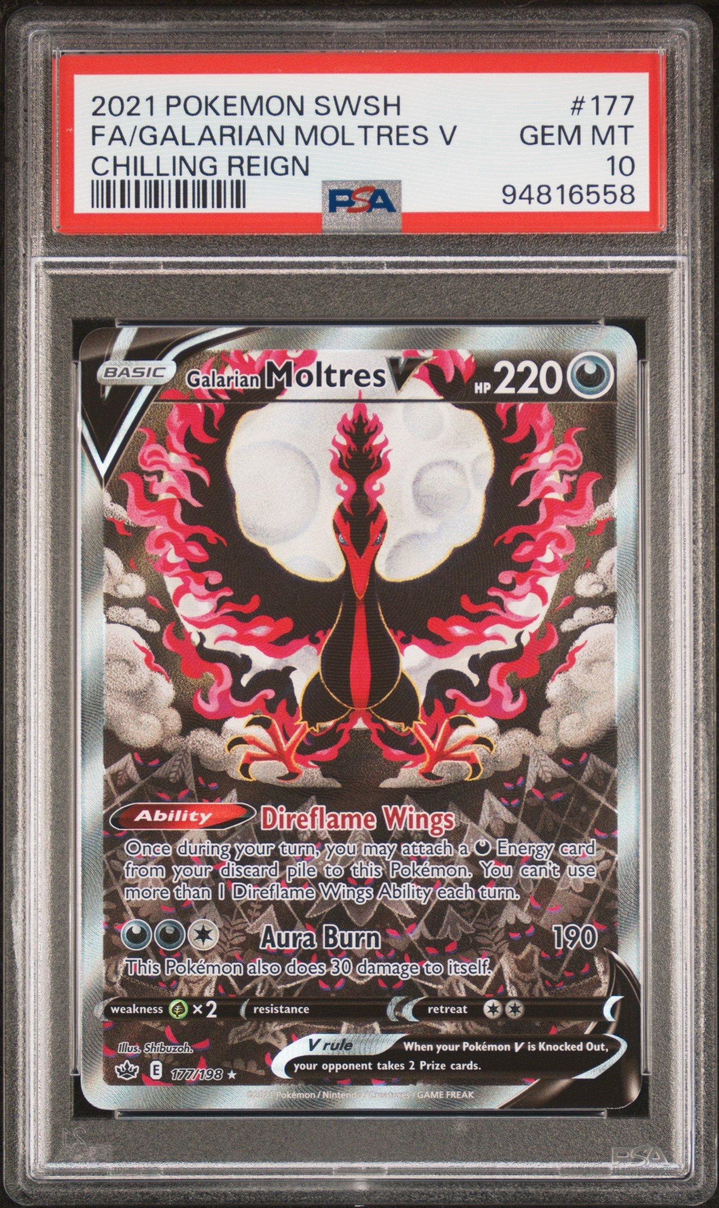 Galarian Moltres V ポケモンカード 2021 Pokemon Sword & Shield Chilling Reign 177 Full Art/galarian