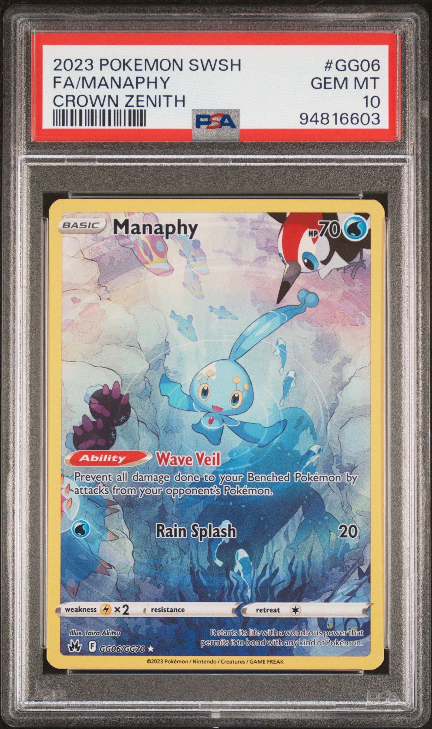 2023 Pokemon Sword And Shield Crown Zenith Gg06 Full Art/manaphy