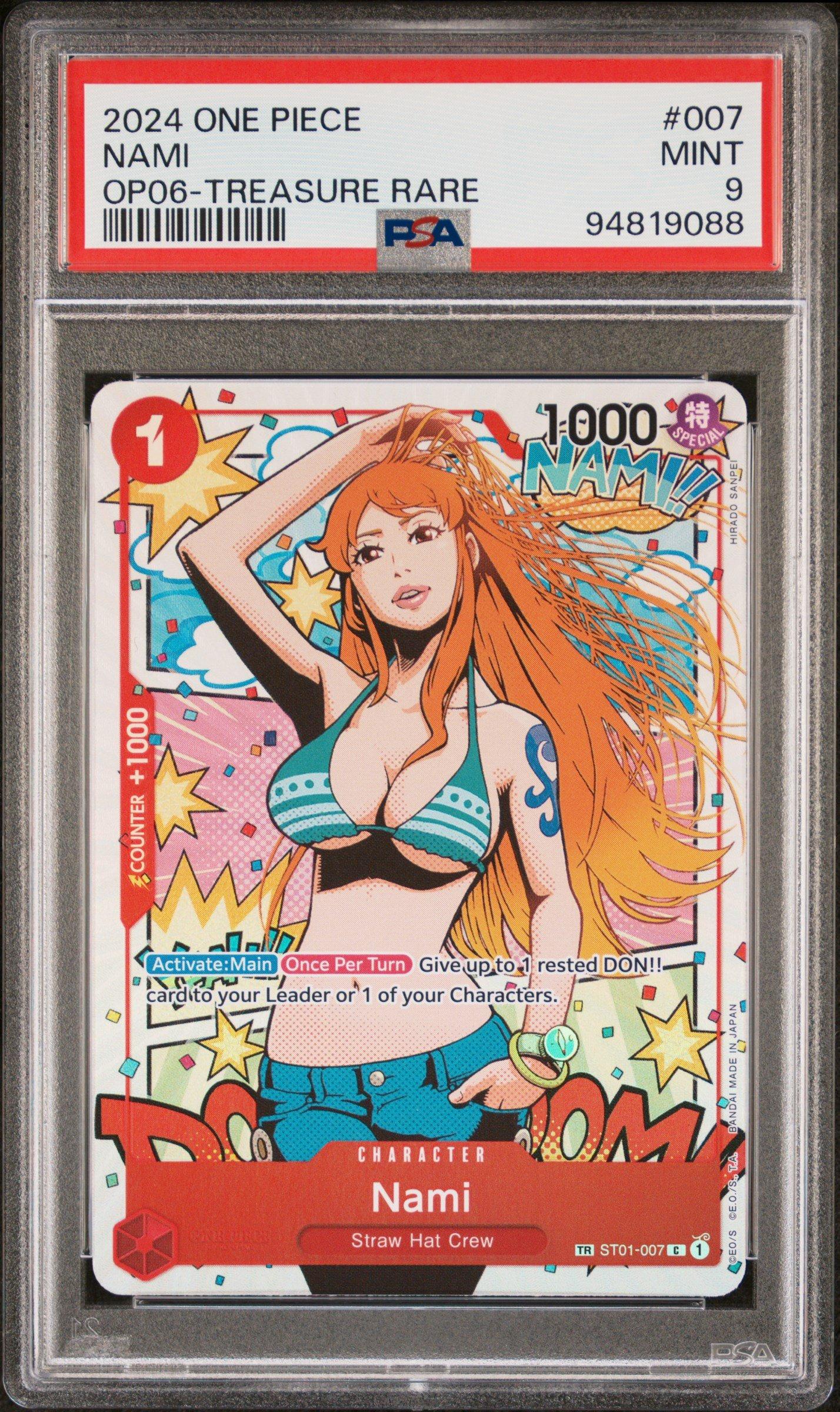 2024 One Piece Wings Of The Captain 007 Nami Treasure Rare PSA 9