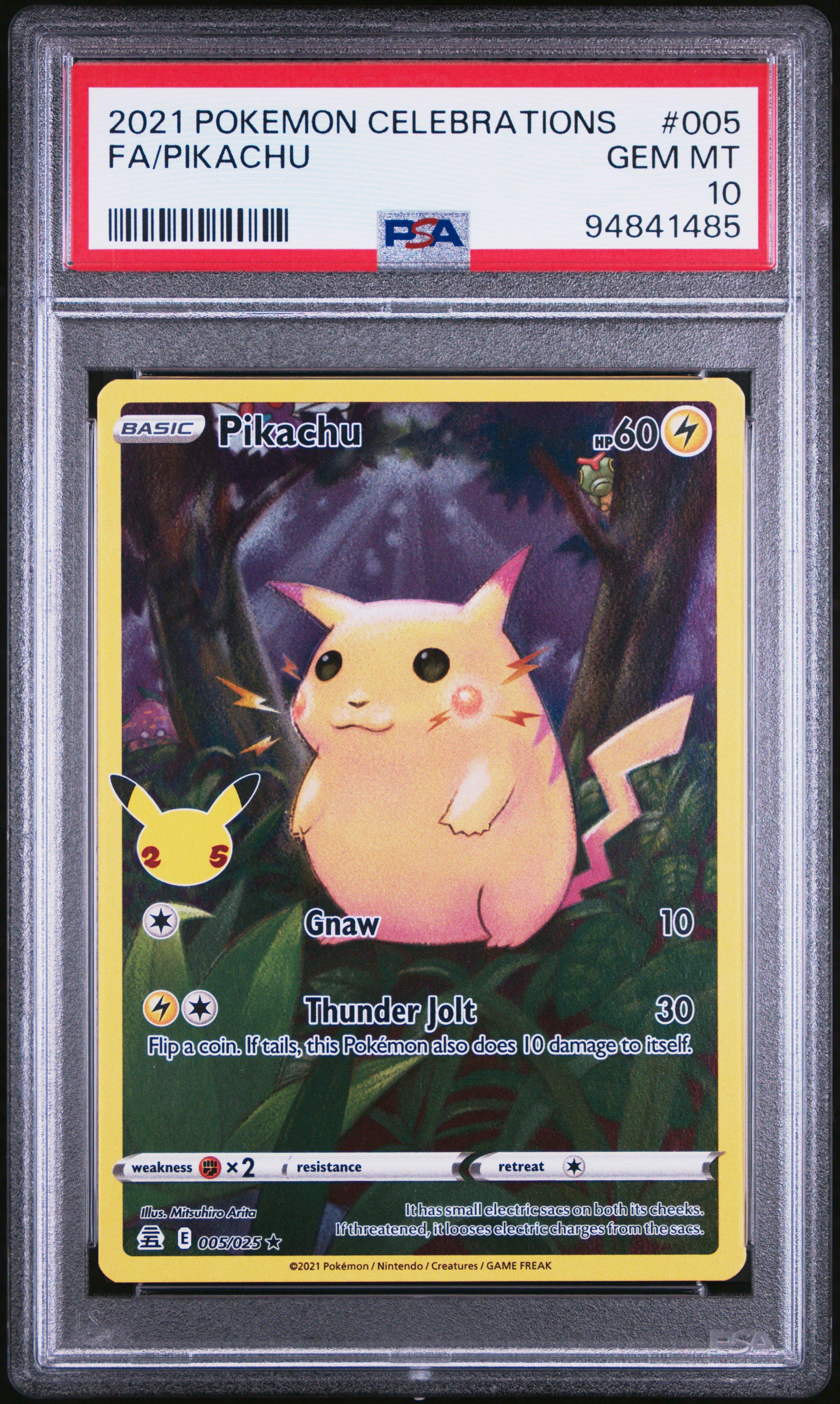 2021 Pokemon Celebrations 005 Full Art/pikachu PSA 10 | GameStop