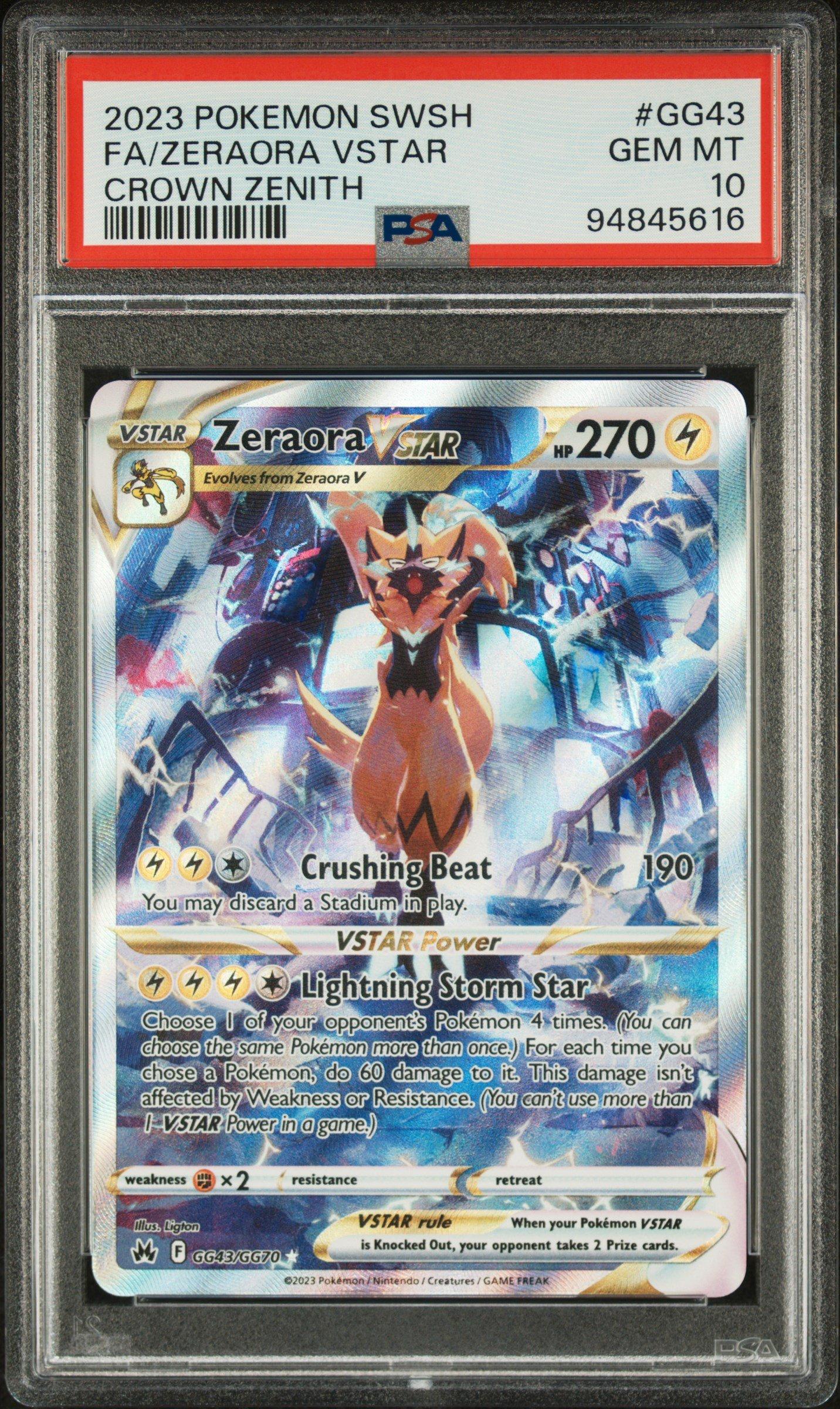 2023 Pokemon Sword And Shield Crown Zenith Gg43 Full Art/zeraora