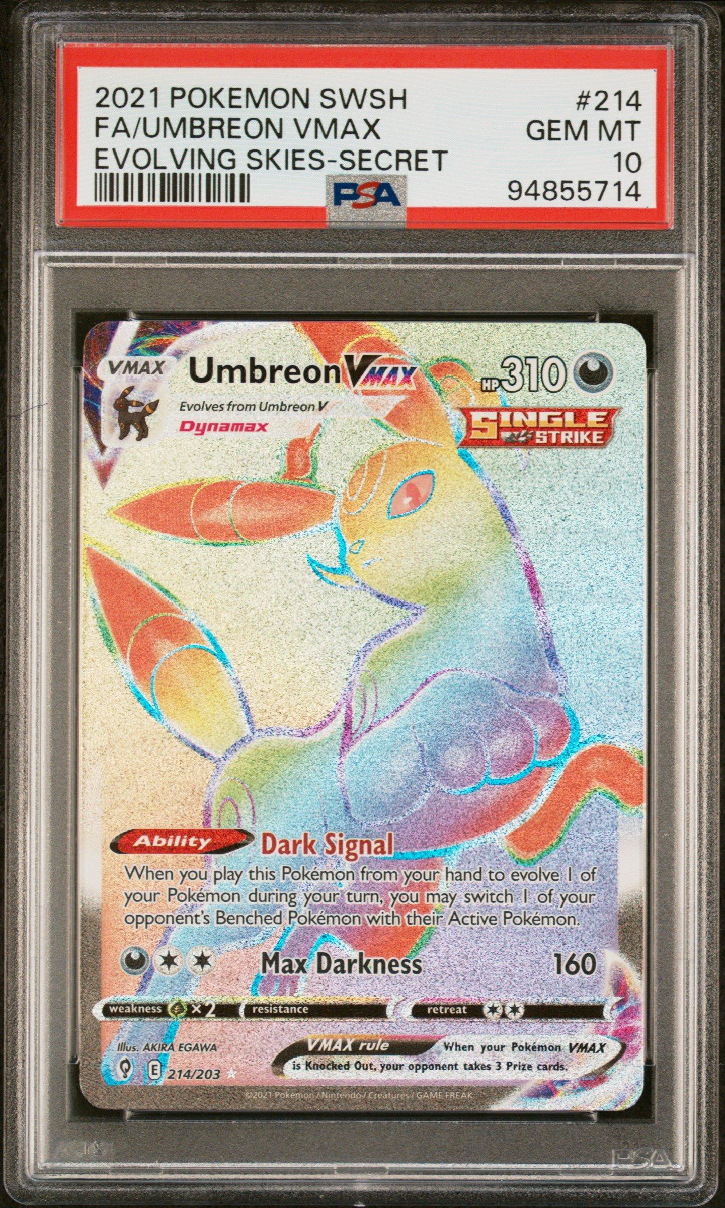 2021 Pokemon Sword & Shield Evolving Skies 214 Full Art/umbreon