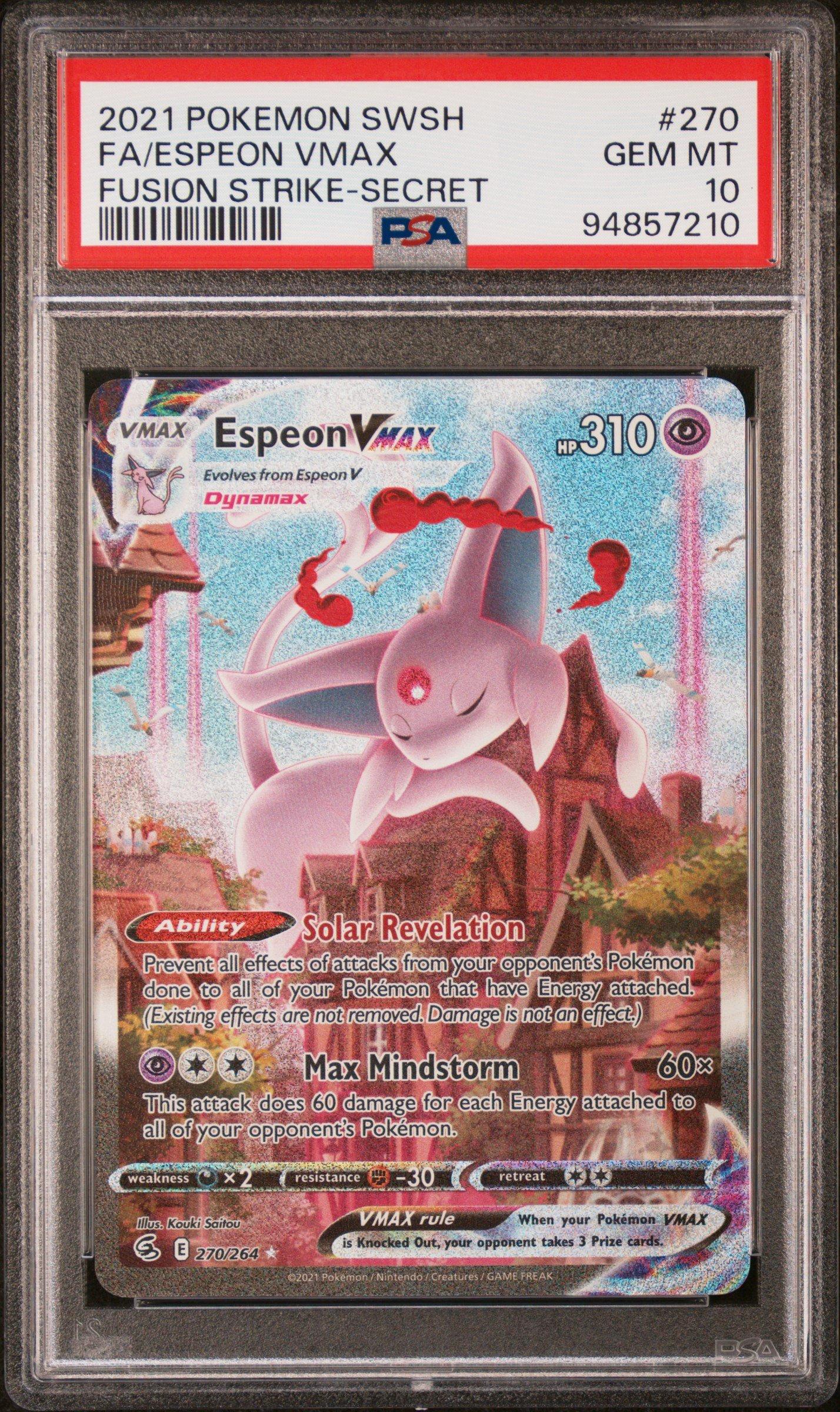 2021 Pokemon Sword & Shield Fusion Strike 270 Full Art/espeon Vmax